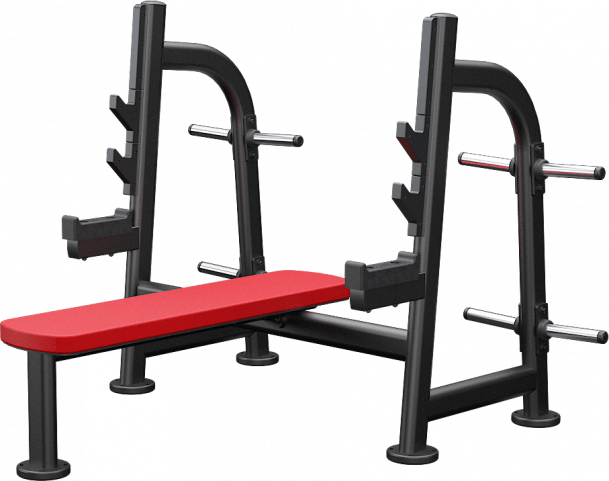 ATLANTIS Olympic Flat Bench Press - Professional Weight Bench for Home & Gym Strength Training - Perfect for Powerlifting, Bodybuilding & CrossFit Workouts
