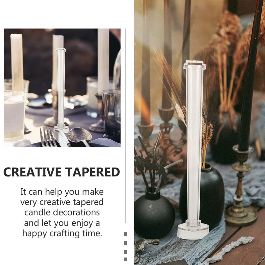 EXCEART 2pc Taper Candle Molds for DIY Scented & Flower Candles - Wedding & Home Decor