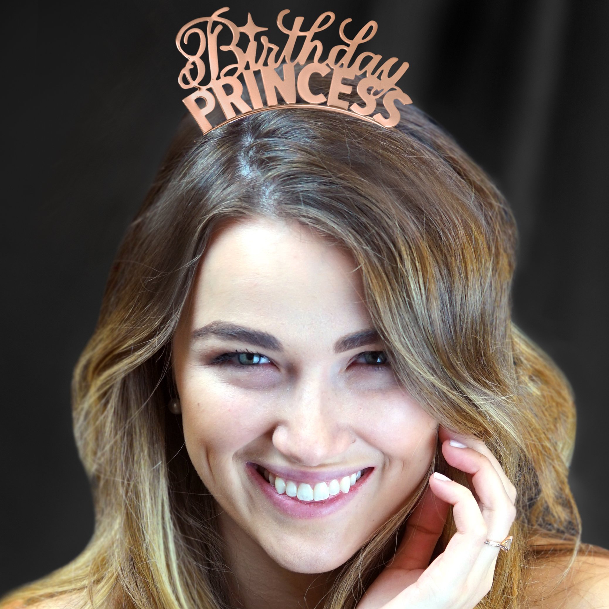 Sparkling Rhinestone Sash & Birthday Princess Crown Set - Elegant Party Headband for Girls - Perfect Birthday Party Gifts & Supplies - Ideal for Princess Themed Parties, Birthday Celebrations and Special Occasions