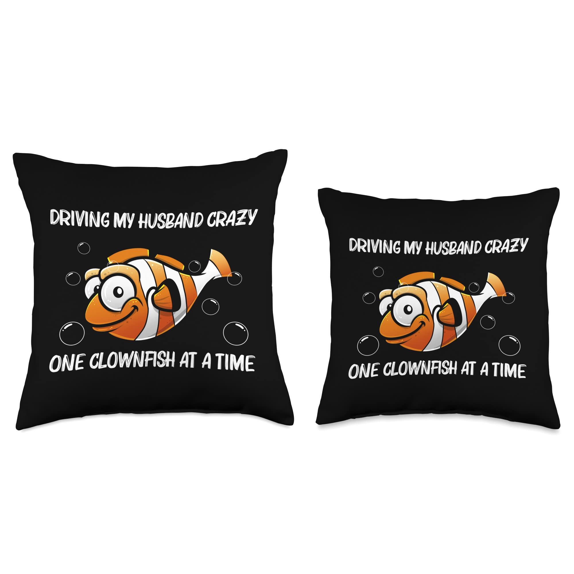 Clownfish Throw Pillow 16x16 - Best Ocean Gift for Women & Moms