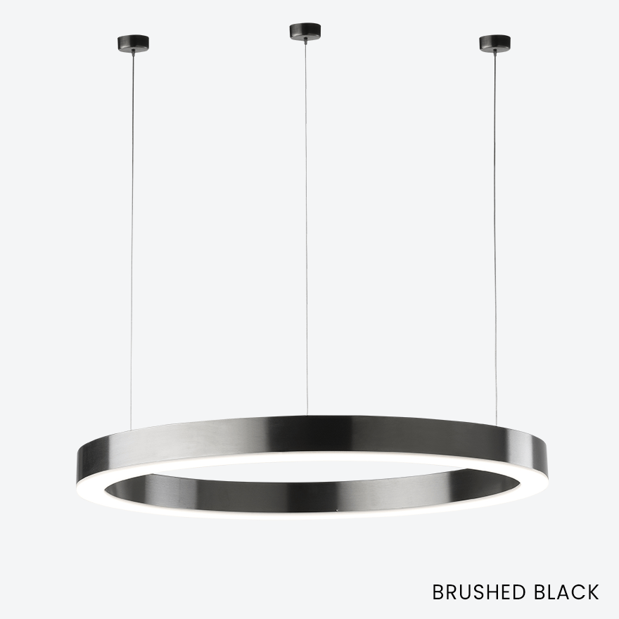 Custom 40x50 Hoop LED Pendant Light - Modern Minimalist Ceiling Fixture for Dining Room, Bedroom or Living Room Decor