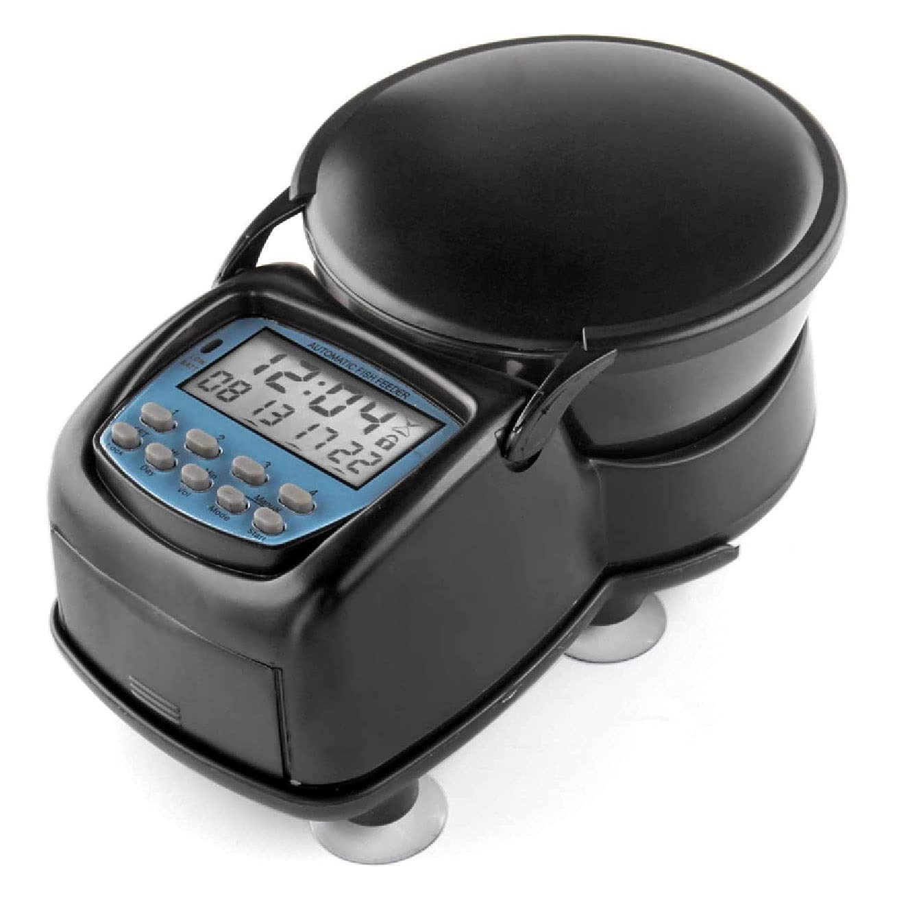 Automatic Fish Feeder with LCD Display - Digital Programmable Aquarium Fish Food Dispenser with Timer & Suction Cups - Perfect for Vacation, Weekend Getaways & Daily Feeding