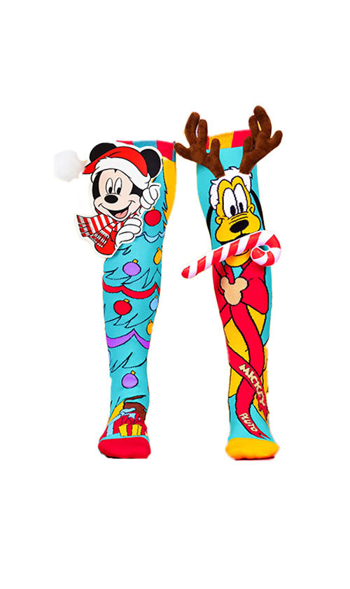 Madmia Mickey Mouse Christmas Socks for Women & Men - Cozy Holiday Novelty Socks with Mickey Design - Perfect for Christmas Gifts, Parties & Winter Comfort