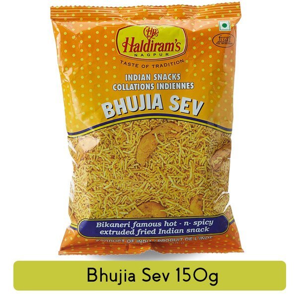 Haldiram's Nagpur Bhujia Sev 150g - Crunchy Indian Snack for Parties, Travel & Movie Nights | Authentic Traditional Namkeen