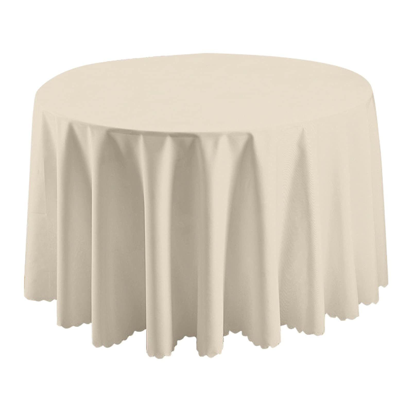 Disposable Waterproof Tablecloth for 6 Foot Tables - Plain Off White Fabric Table Cover for Parties, Picnics, Kitchen, Dining & Bar - Perfect for Family Gatherings, Pet-Friendly Use and Outdoor Events