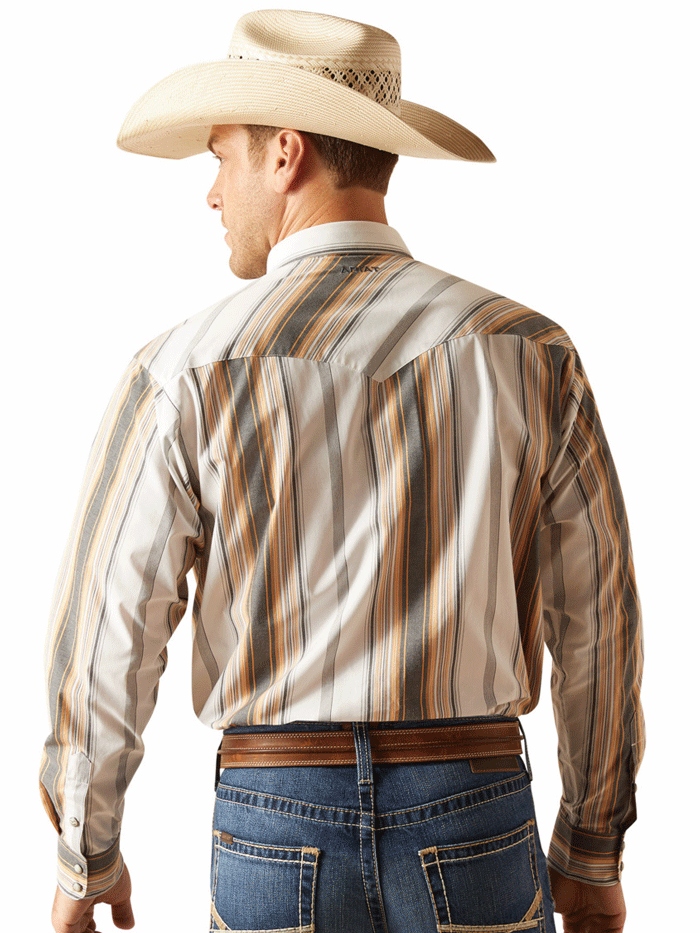 Ariat Men's Pro Series Evan Classic Fit Shirt - Tan | Western Work Shirt for Cowboy, Ranch & Outdoor Activities
