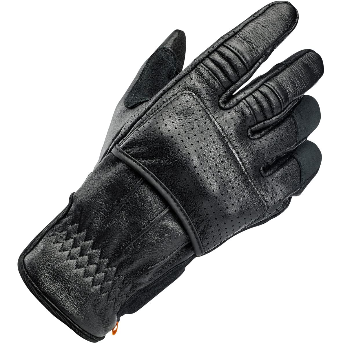 Biltwell Borrego Motorcycle Gloves - CE Certified, Abrasion Resistant, Shock Absorbing Hard Knuckle Protection (Black) - Ideal for Street Riding, Touring & Adventure Motorcycles