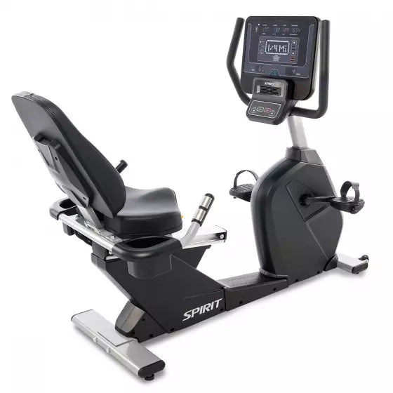 Spirit Fitness CR800 Commercial Recumbent Exercise Bike - Heavy Duty Indoor Cycling Equipment for Home & Gym Use - Perfect for Low-Impact Cardio Workouts and Rehabilitation