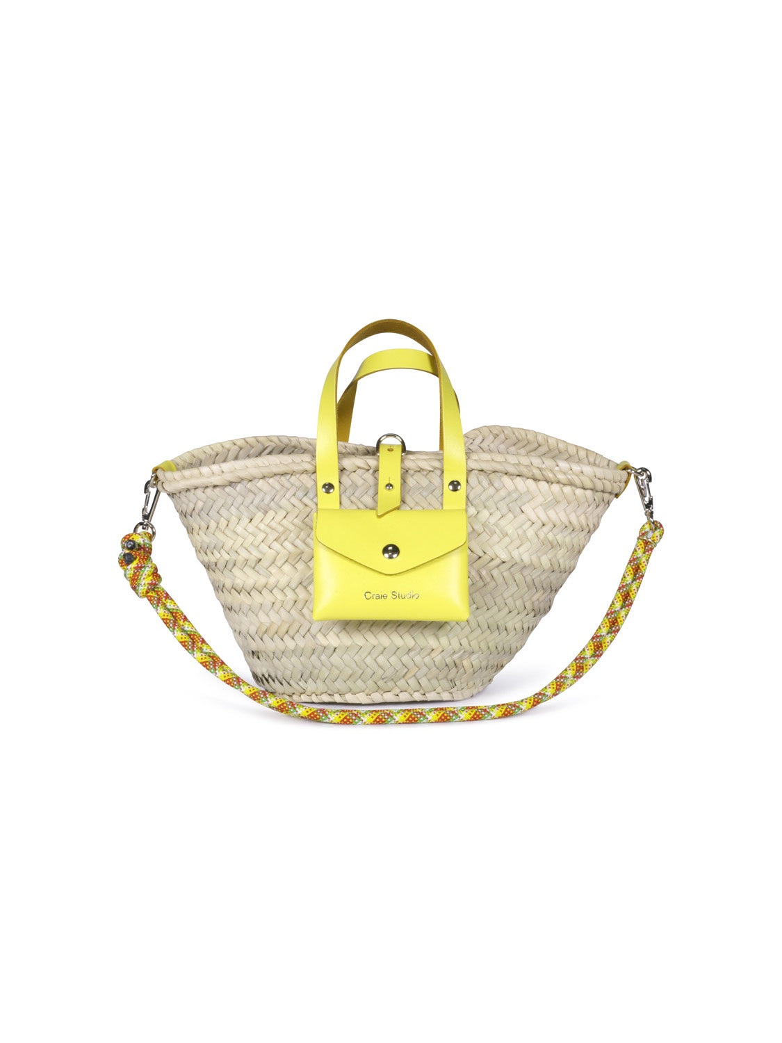 Small Yellow Chalk Basket - Perfect for Home Decor, Easter Gifts & Craft Storage | Cute Mini Basket for Parties, Weddings & DIY Projects