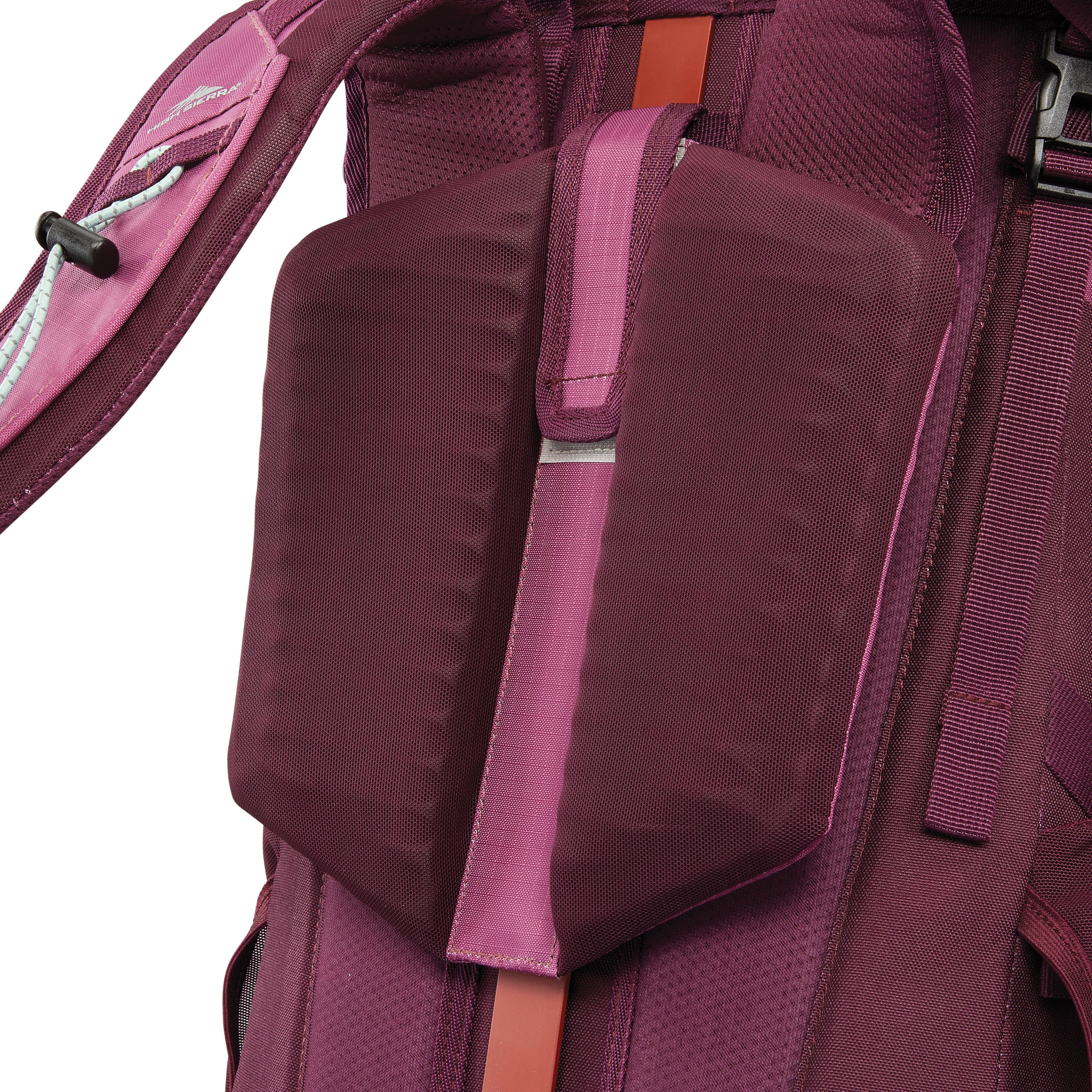 High Sierra Pathway 2.0 Women's 60L Hiking Backpack - Lightweight Frame Pack for Outdoor Adventures, Travel & Camping - Berry/Maroon Color