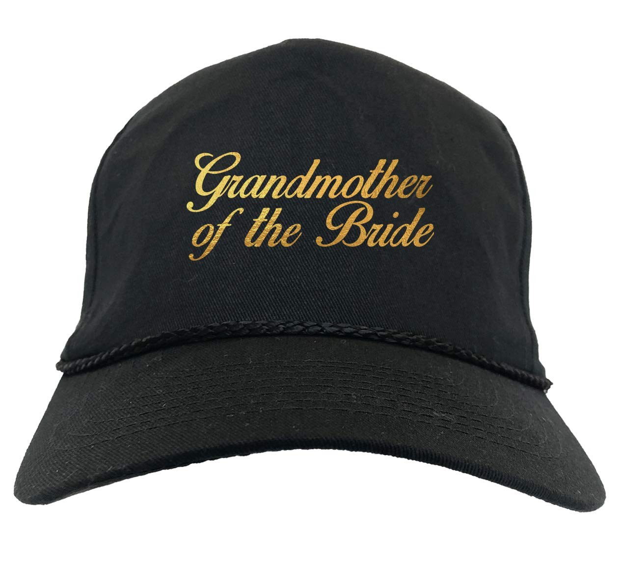 Elegant Gold Foil Grandmother of The Bride Golf Hat – Perfect for Weddings, Bridal Showers & Special Occasions