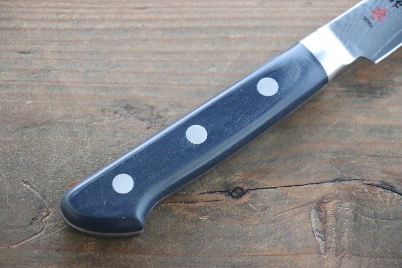 Kanetsune VG10 33-Layer Damascus Petty Utility Knife 80mm - Japanese Stainless Steel Kitchen Knife with Ergonomic Plastic Handle - Perfect for Slicing, Chopping & Precision Cutting in Home & Professional Kitchens