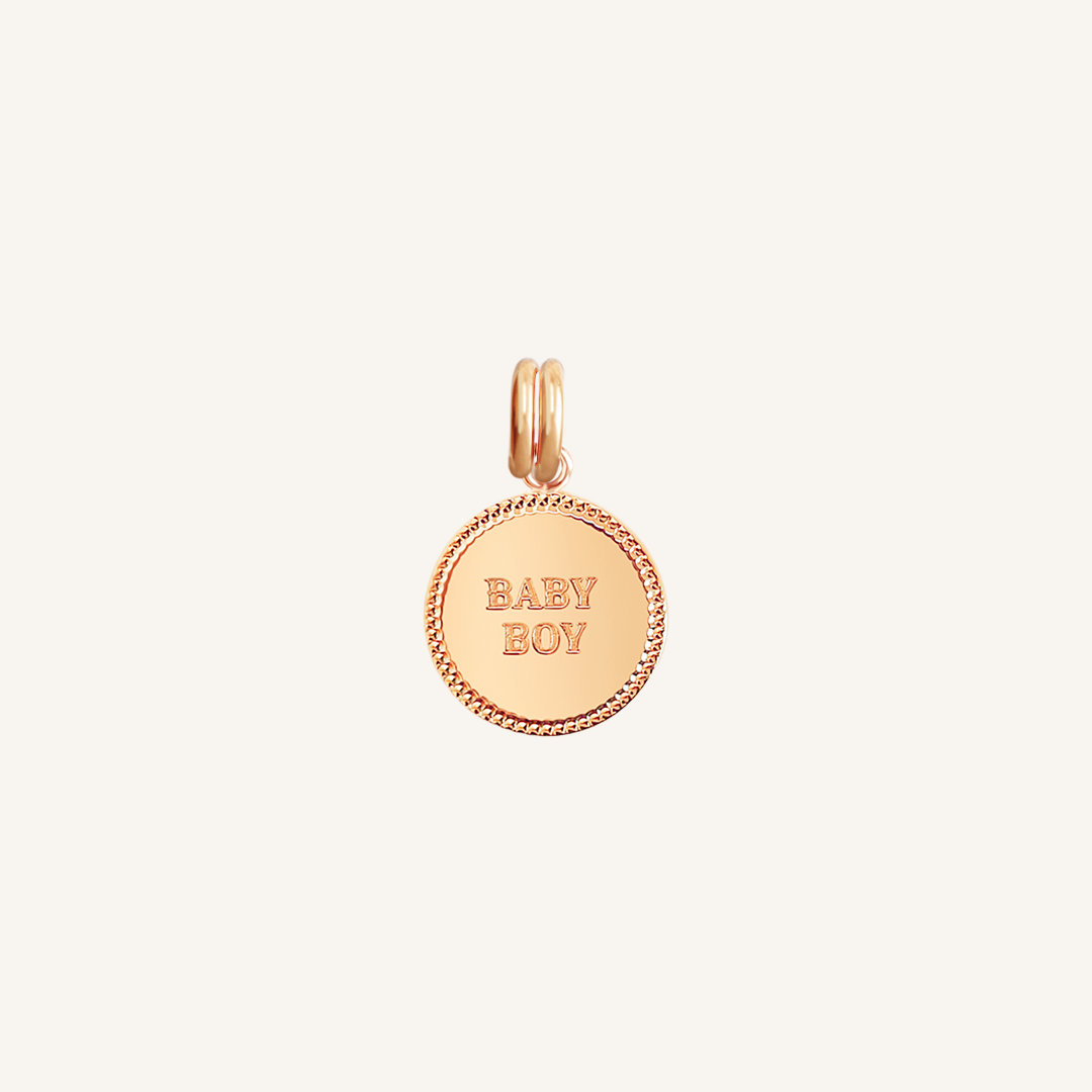 Baby Boy Charm - Sterling Silver or Gold Plated Pendant for Newborns & Infants | Perfect for Christening, Baptism & First Birthday Gifts