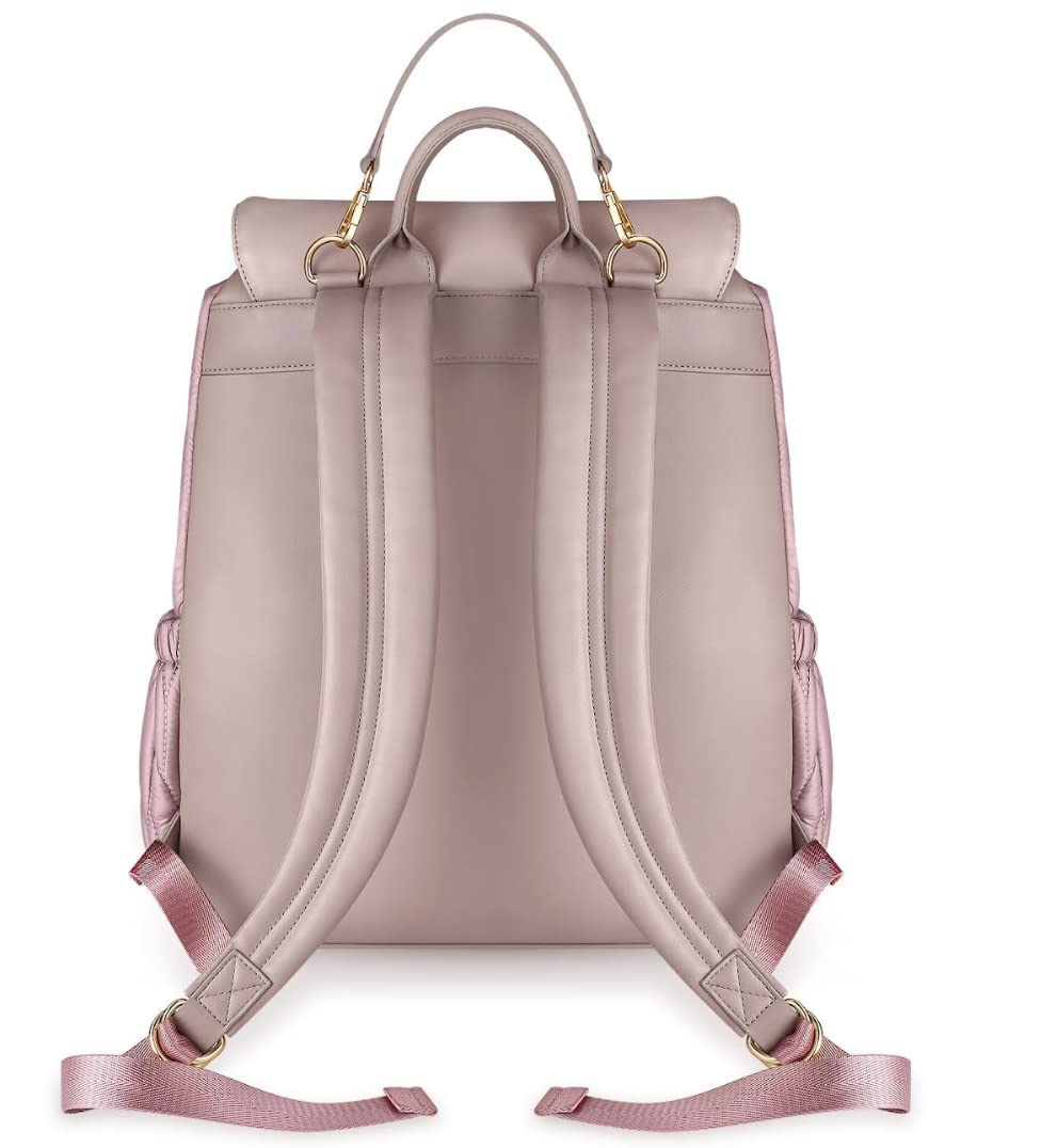 Large Waterproof Diaper Backpack with Changing Pad & Stroller Straps - Spacious Multifunctional Baby Travel Bag for Moms (Blush Pink) | Perfect for Daycare, Outings & Family Trips