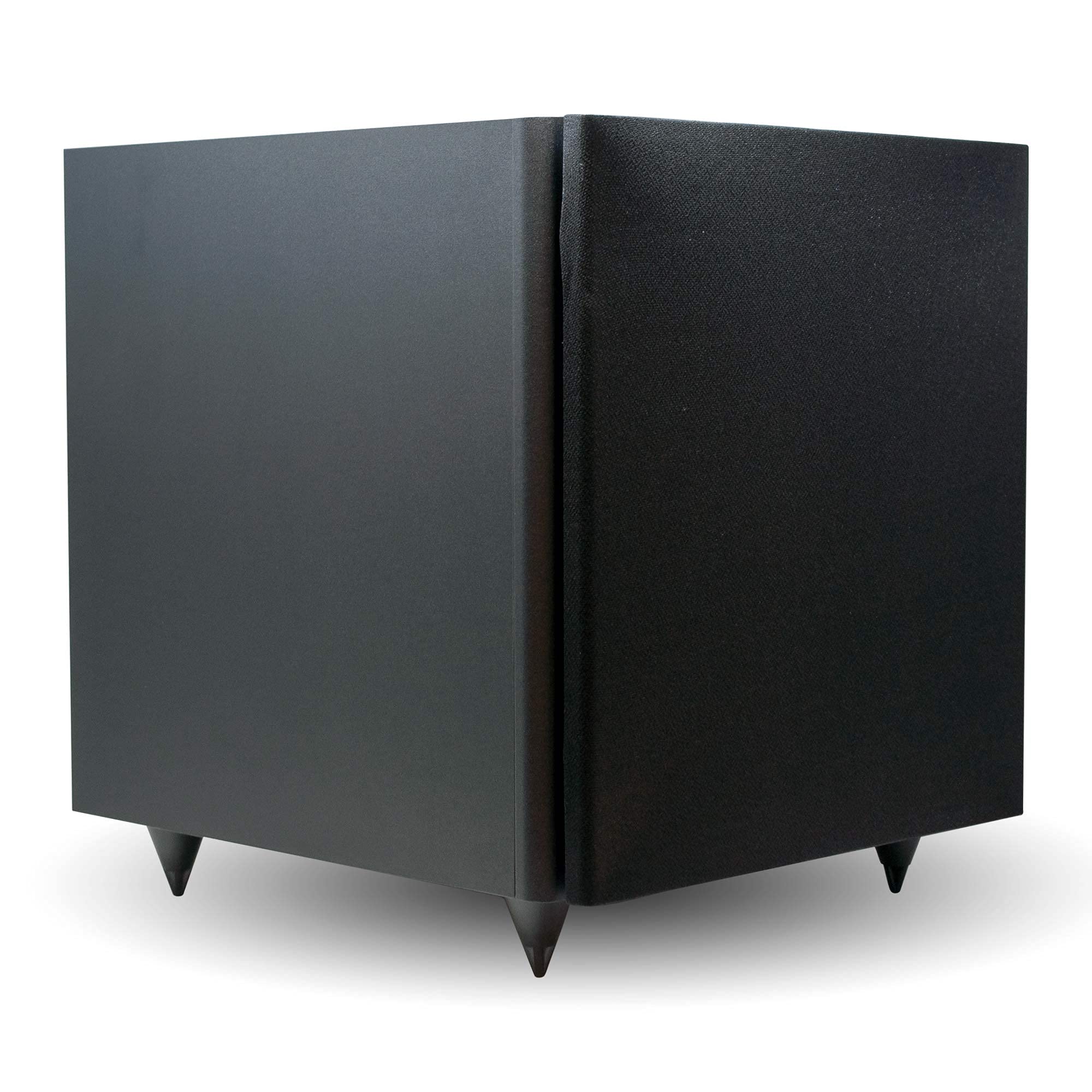 Legrand OnQ HT5104 10-Inch 5000 Series Amplified Subwoofer - 50Hz-200Hz Frequency, Floor Standing Speaker with Volume Control & Power Switch, Line Input/Output Options - Black (1 Count) - Perfect for Home Theater & Audio Systems