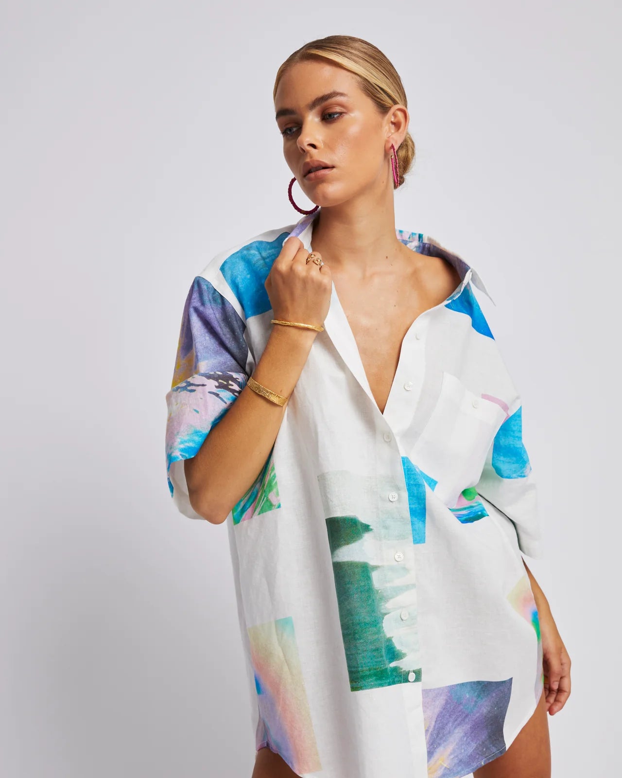 Big Shirt SEA SPACE - Oversized Comfortable T-Shirt for Men & Women - Perfect for Casual Wear, Lounge, and Outdoor Activities