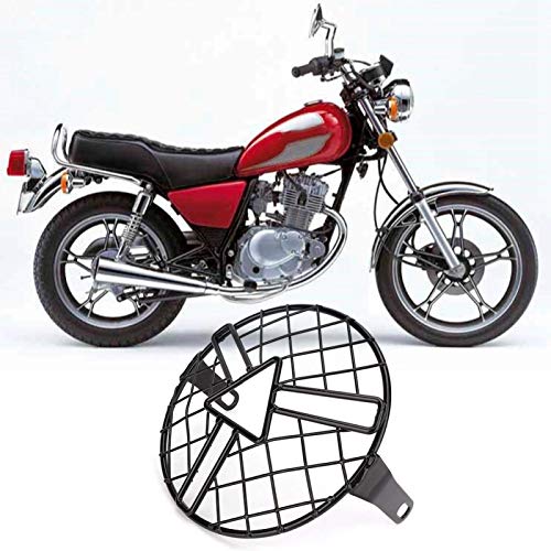 Aramox Motorcycle Headlight Grille Cover - Universal Headlight Guard Protector for CG125 GN125 - Durable Headlamp Grill for Off-Road Riding & Night Protection