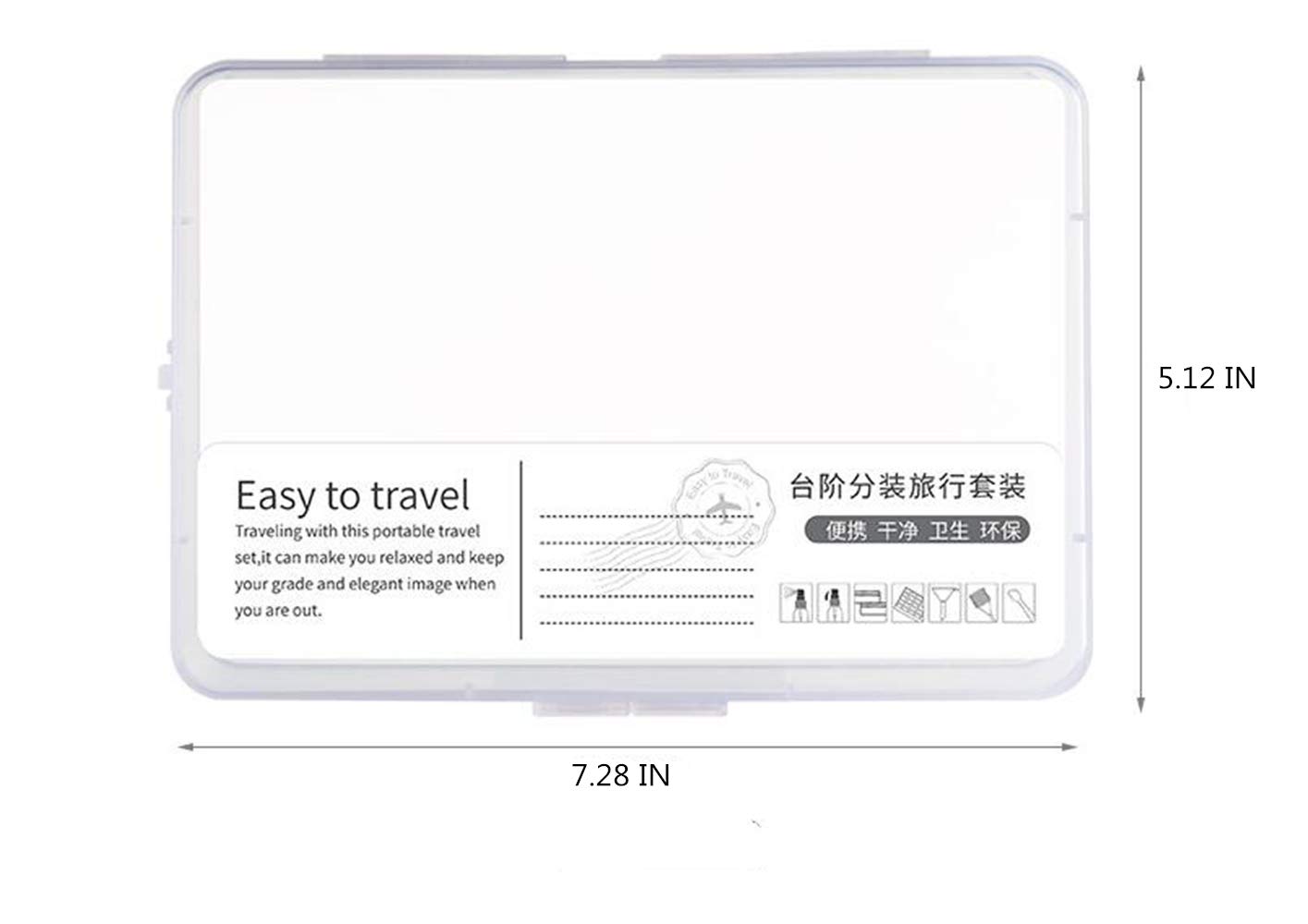 10-Piece Travel Toiletry Bottles Kit with Clear Case | Leak-Proof Cosmetic Containers for Shampoo, Lotion & Makeup | Perfect for Air Travel, Gym & Vacation Essentials