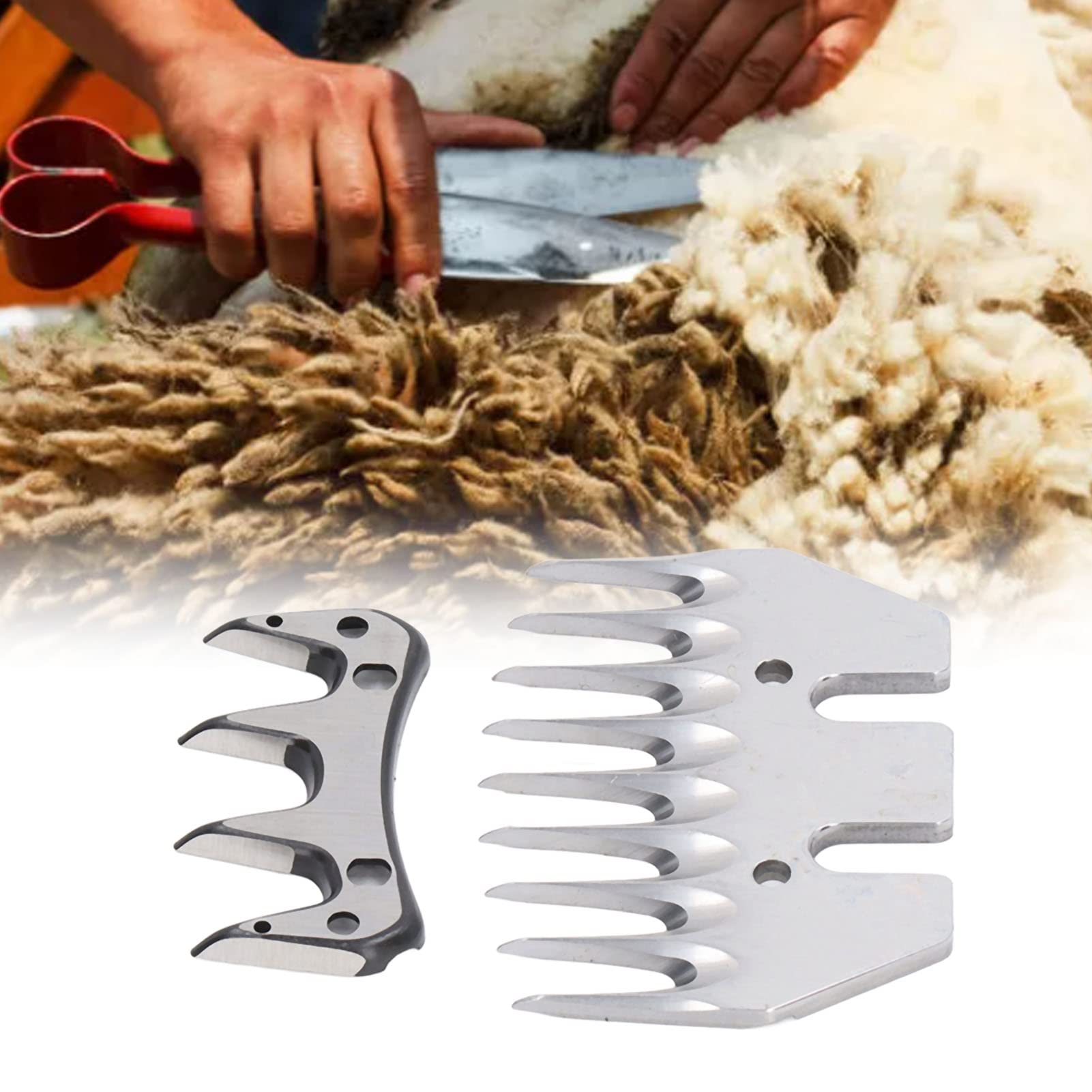 9-Tooth Electric Sheep Shears Blades - High Carbon Steel, Wear-Resistant Wool Comb Cutter for Goats & Sheep | Perfect for Professional Grooming & Livestock Care
