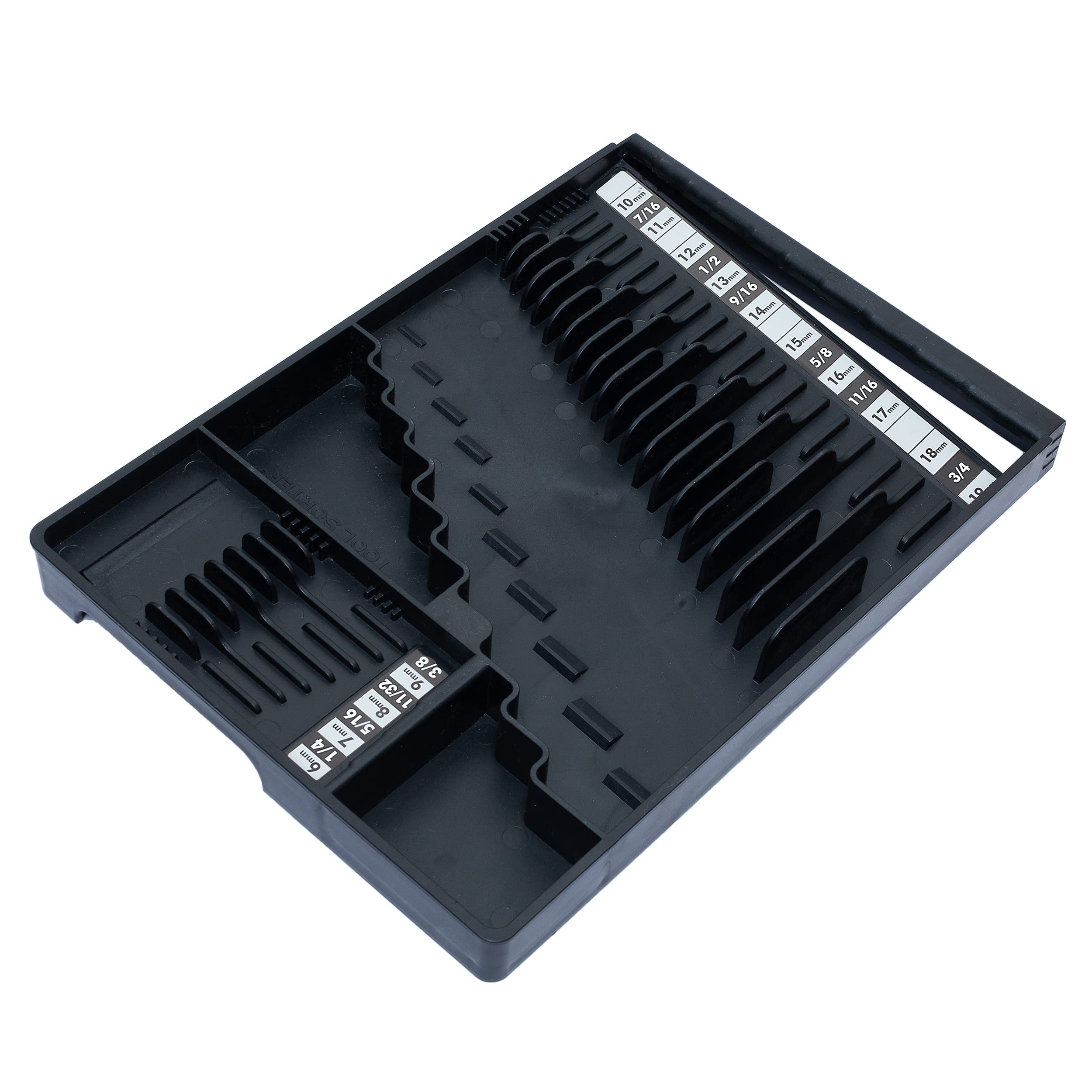 Premium Black Wrench Organizer - Made in USA - Perfect for Toolbox, Garage & Workshop Organization