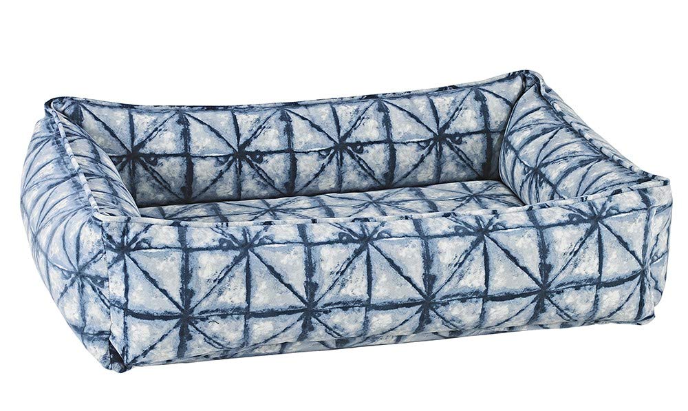 Bowsers Pet Products Urban Lounger XL - Shibori Pattern Pet Bed for Large Dogs, Washable & Comfortable Dog Couch - Perfect for Living Room, Bedroom, or Office Use