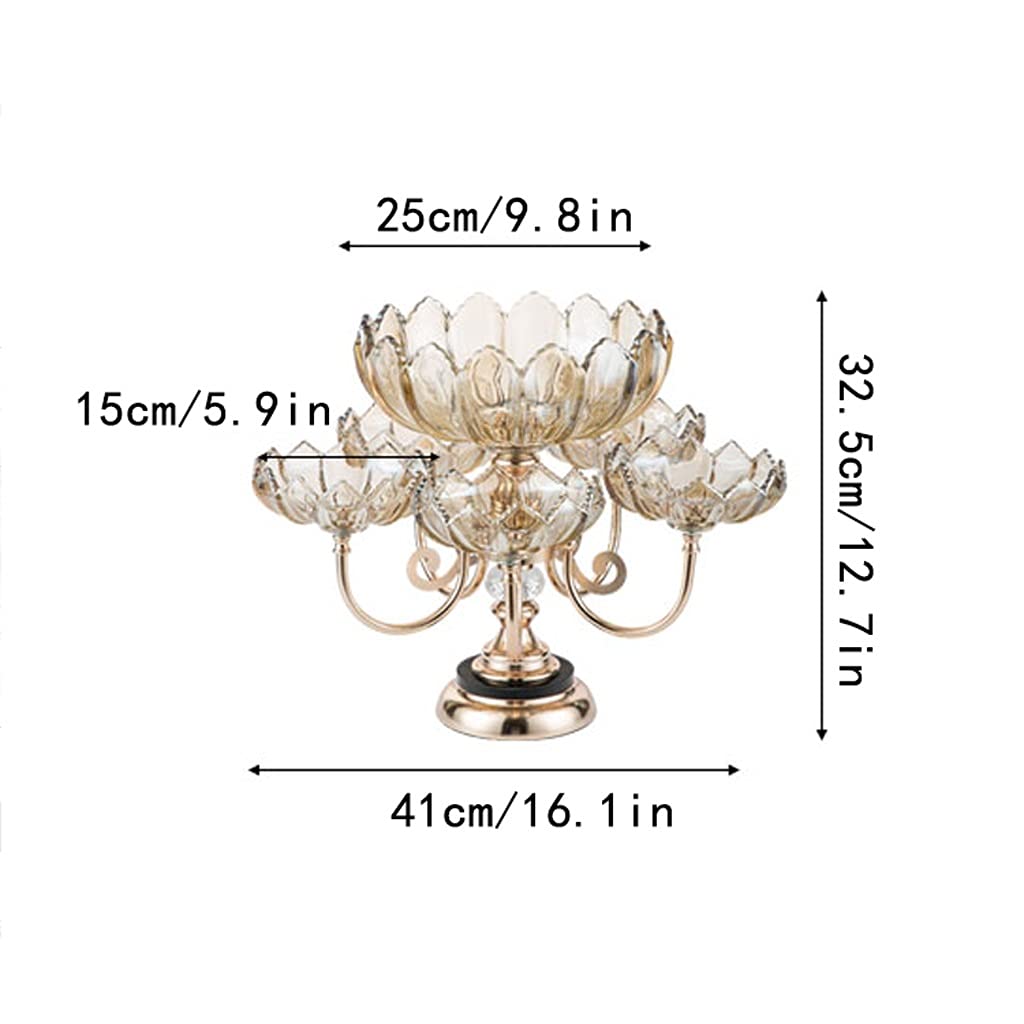 Elegant Glass Fruit Basket - Nordic Style Multi-Layer Serving Plate for Snacks, Candy & Desserts | Perfect for Living Room, Coffee Table & Entertaining