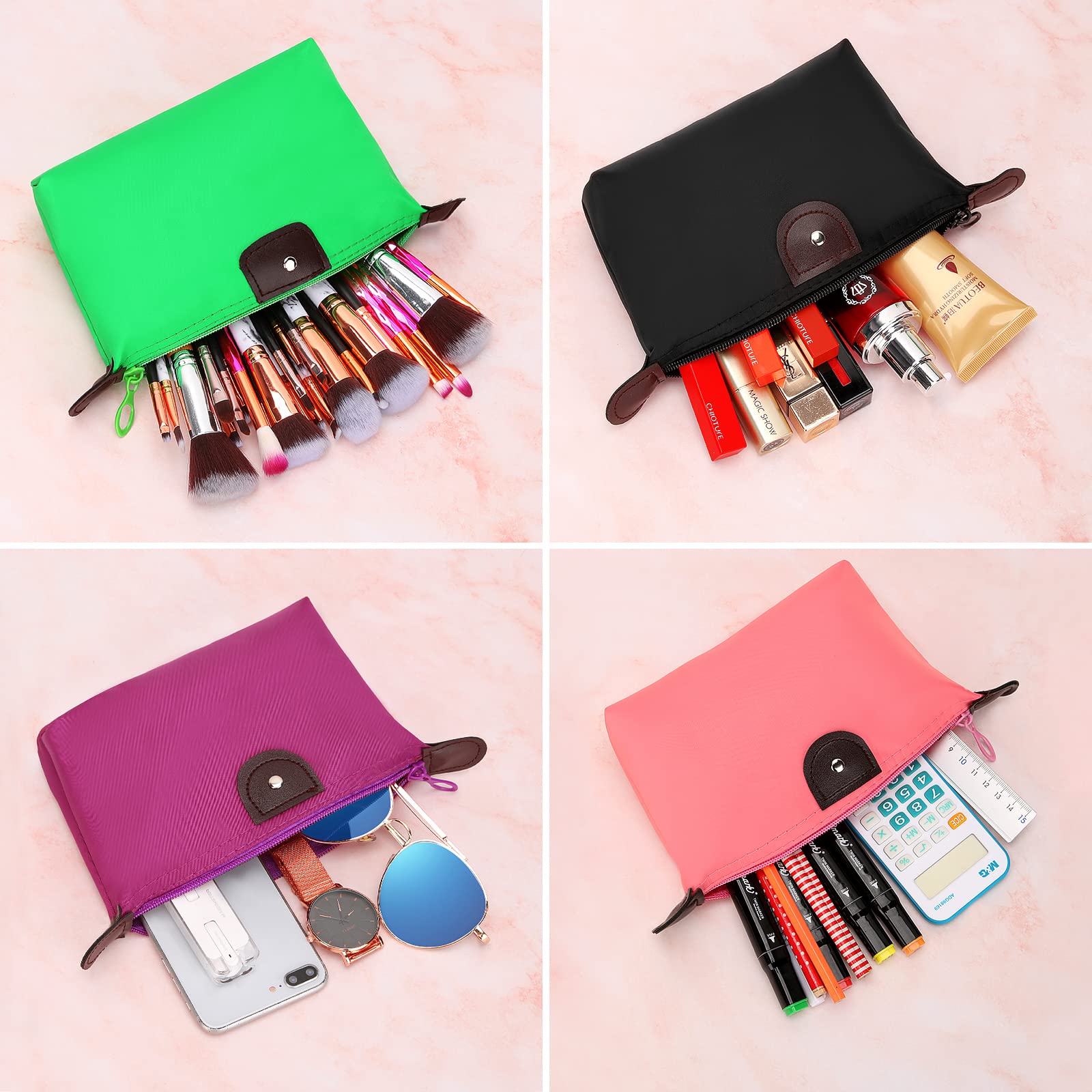 5PCS Cute Small Waterproof Makeup Bags for Purse - Mini Zipper Cosmetic Travel Organizer for Toiletries & Jewelry - Perfect for Vacation, Gym & Daily Essentials (Style 1) | HAOGUAGUA Luggage Accessories