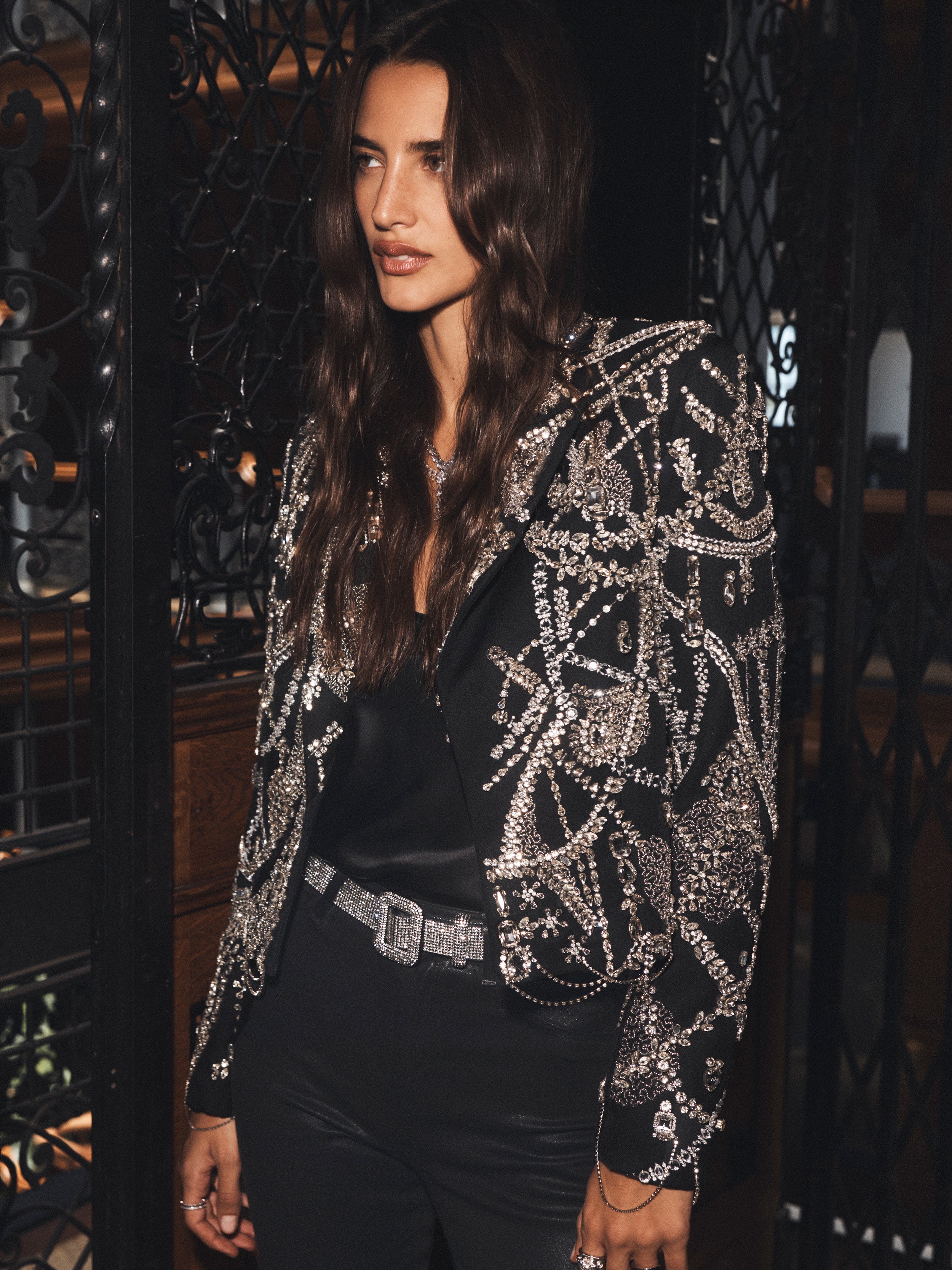 Noely Jacket & Lexi Cami Set - Women's Fashion Outerwear & Lace Cami Top Combo for Casual Outings, Date Nights & Layered Looks