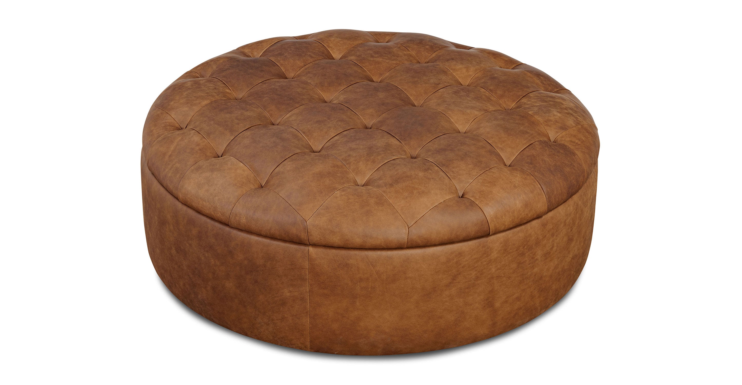 Zahra Genuine Leather Storage Ottoman Bench with Lift Top - Extra Large Footrest, Coffee Table & Hidden Storage for Living Room, Bedroom & Nursery