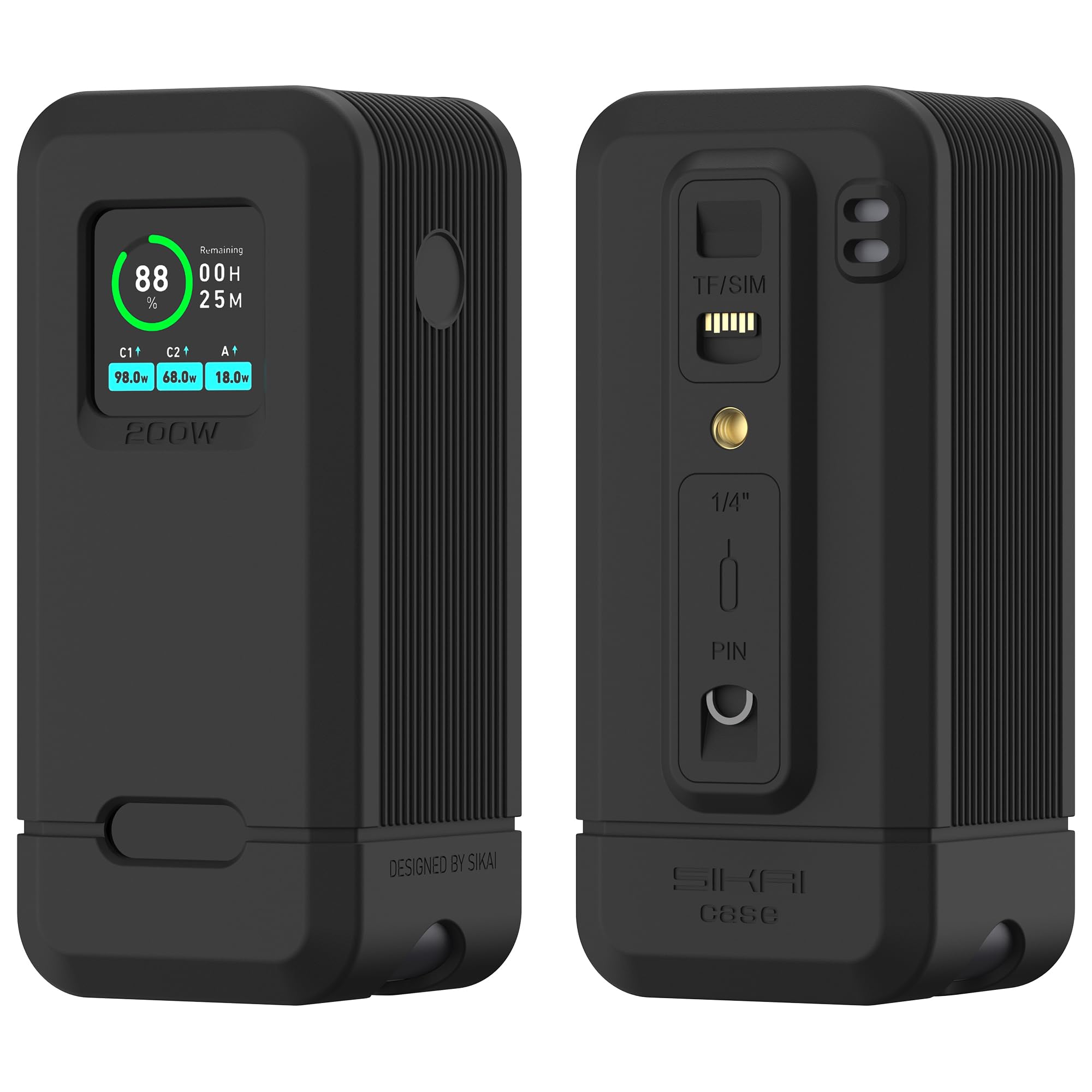 Anker Prime Power Bank 20,000mAh 200W Protective Silicone Case - Dustproof Soft Cover with 1/4-inch Nut Hole & TF/SM Card Storage - Compatible with Anker 200W Prime (Black) - Perfect for Travel, Outdoor Adventures & Device Protection