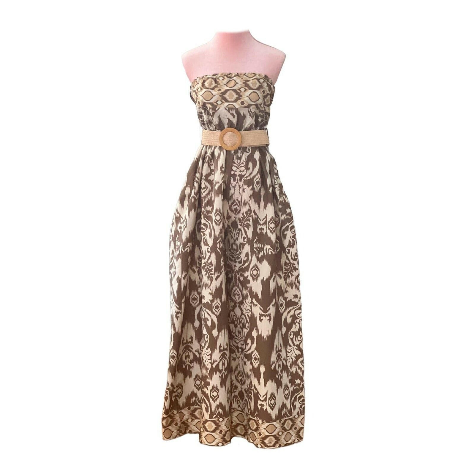 Alina Sleeveless Wide Leg Jumpsuit for Women - Caramel Brown Romper with Pockets | Perfect for Summer, Beach Vacations & Casual Outings
