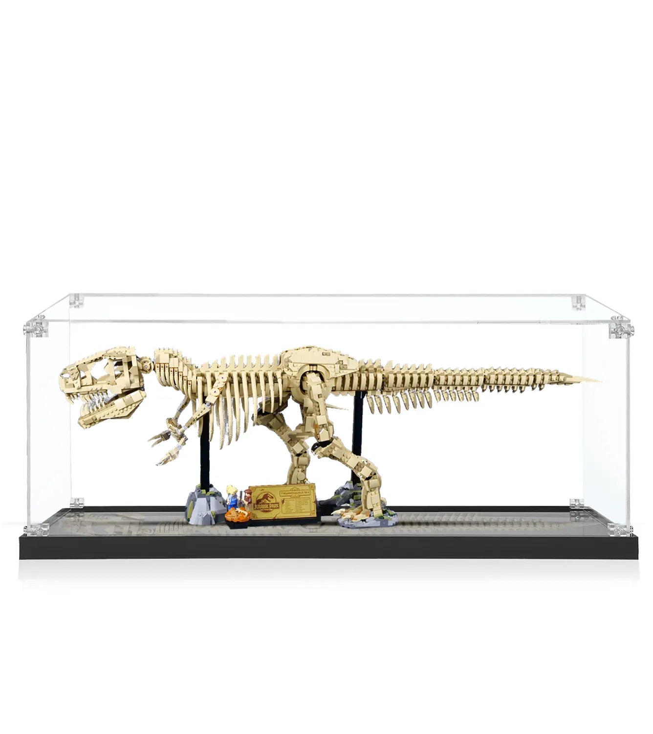 LEGO® Jurassic World™ Dinosaur Fossils Display Case for T-Rex 76968 - Premium Acrylic Showcase for Collectible LEGO Sets | Perfect for Home Decor, Office Display & Gift for LEGO Fans