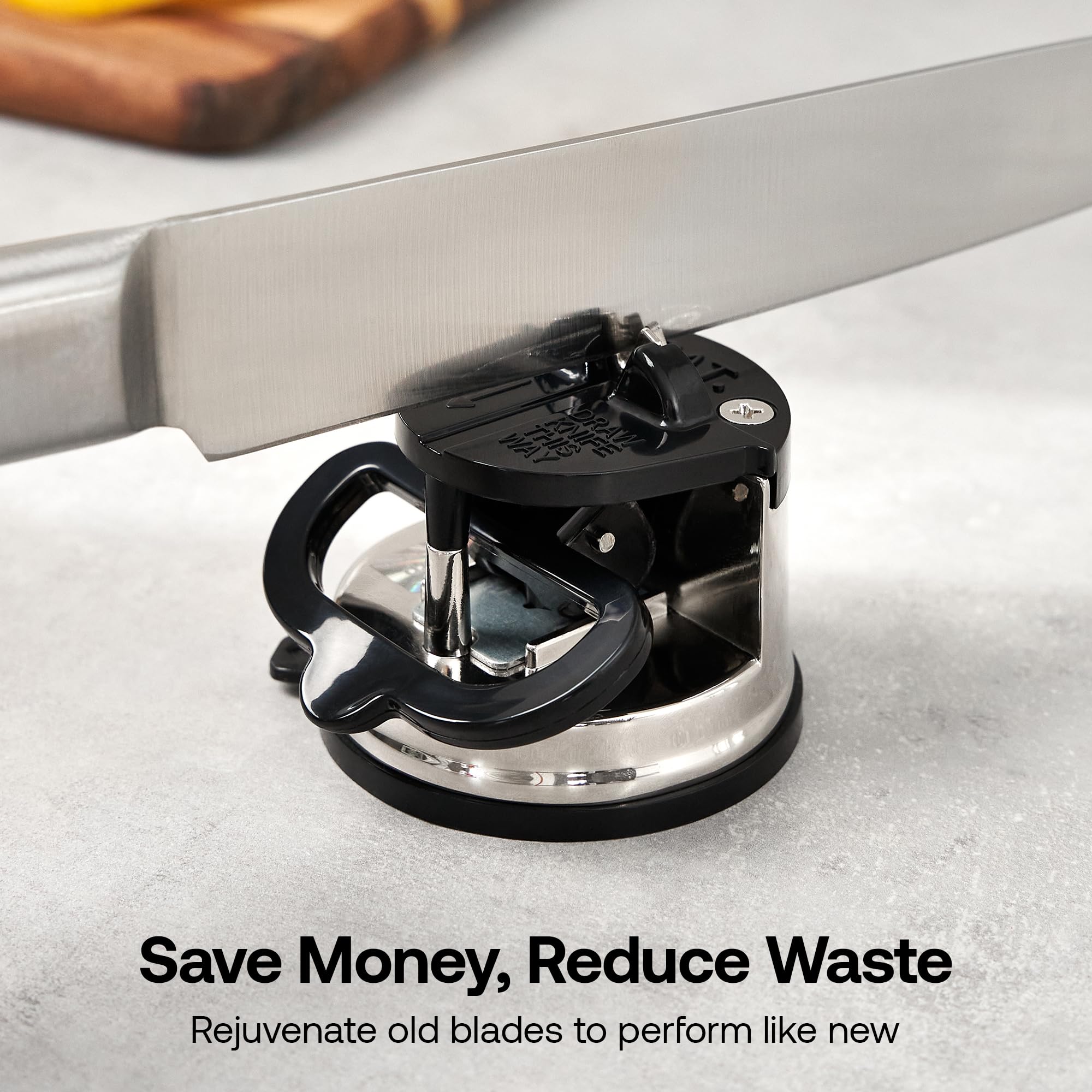 AnySharp Pro Knife Sharpener - Premium Metal Blade Sharpener for Kitchen Knives, Scissors & Tools | Perfect for Home Chefs & Professional Cooks | Easy to Use & Durable Design