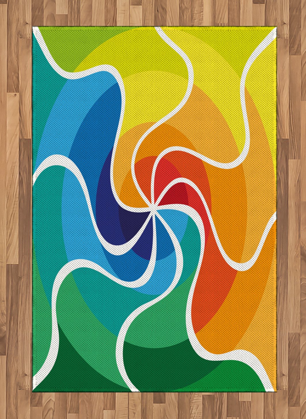 Ambesonne Psychedelic Area Rug, 4' x 5'7