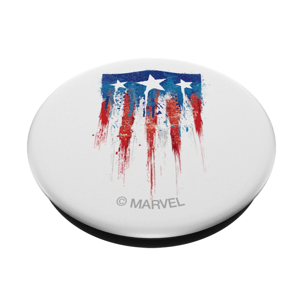 Marvel Captain America Flag Americana PopSockets Standard PopGrip - Swappable Phone Grip & Stand for iPhone, Samsung & Smartphones - Perfect for Workouts, Commuting & Everyday Use