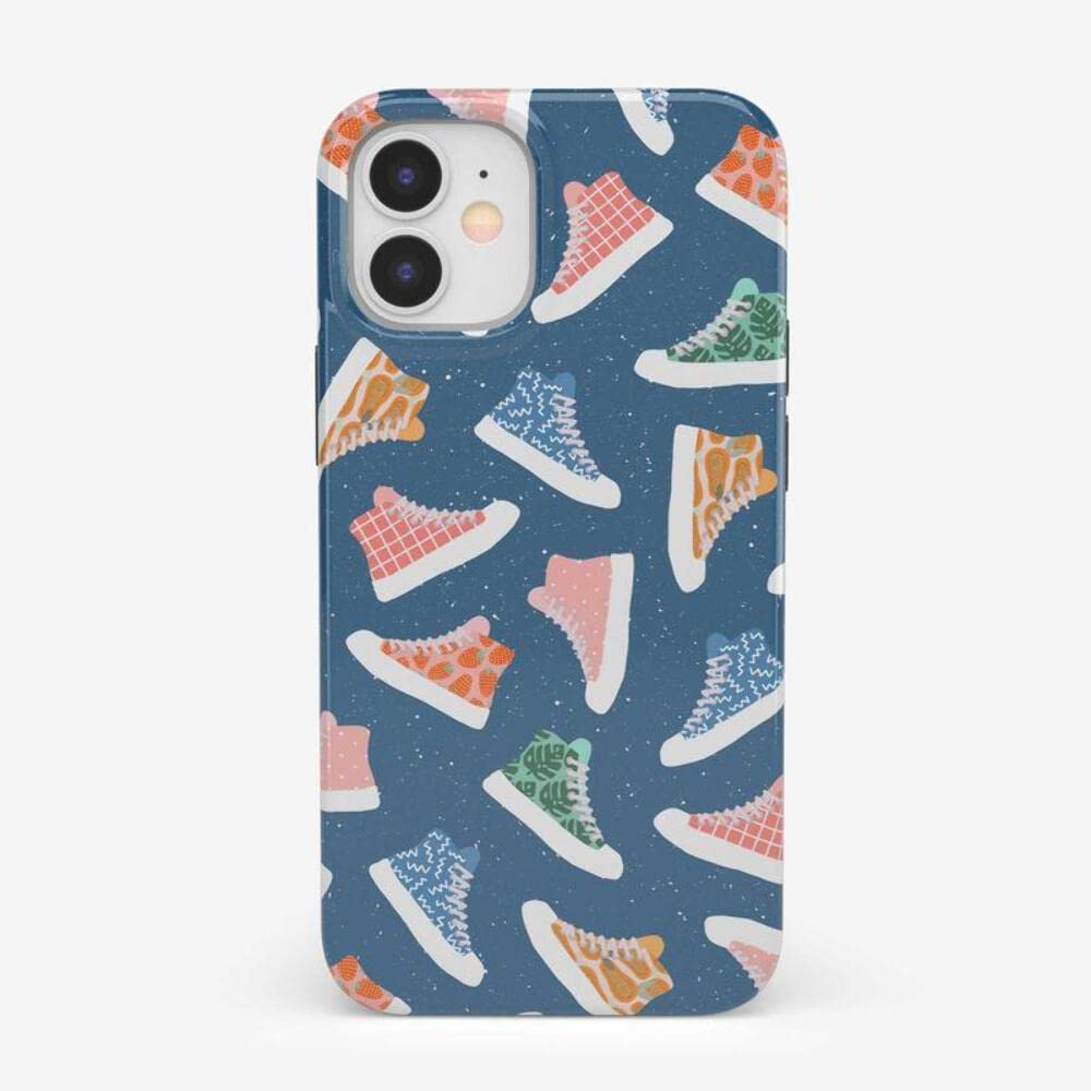 Casely iPhone 12 Mini Case - High Top Sneaker Design Protective Phone Cover | Shockproof Slim Fit Case for iPhone 12 Mini | Perfect for Gym, School & Everyday Use