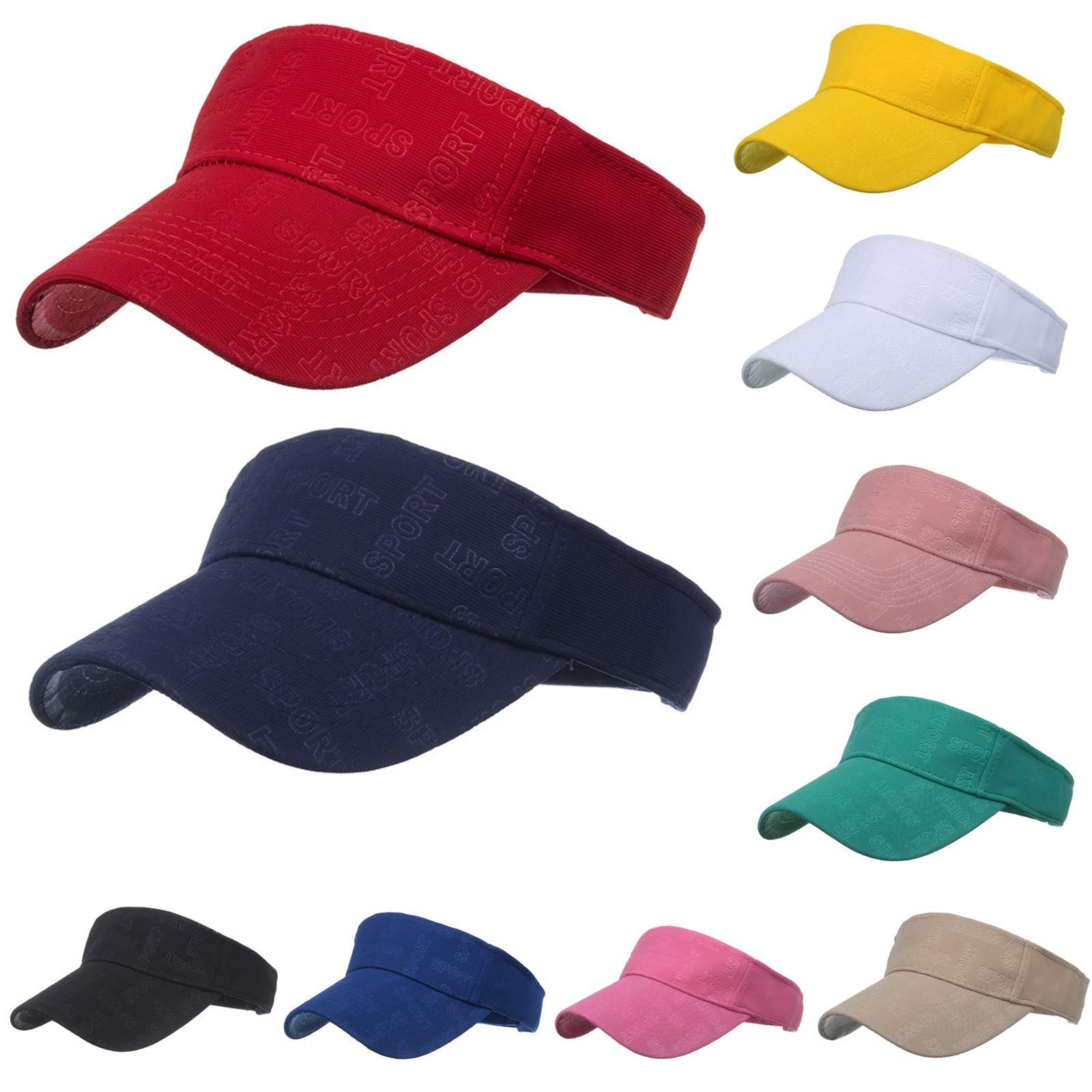 UPF50+ Camouflage Sun Visor Hat for Women & Men - Outdoor Sun Protection for Beach, Travel, Hiking & Sports