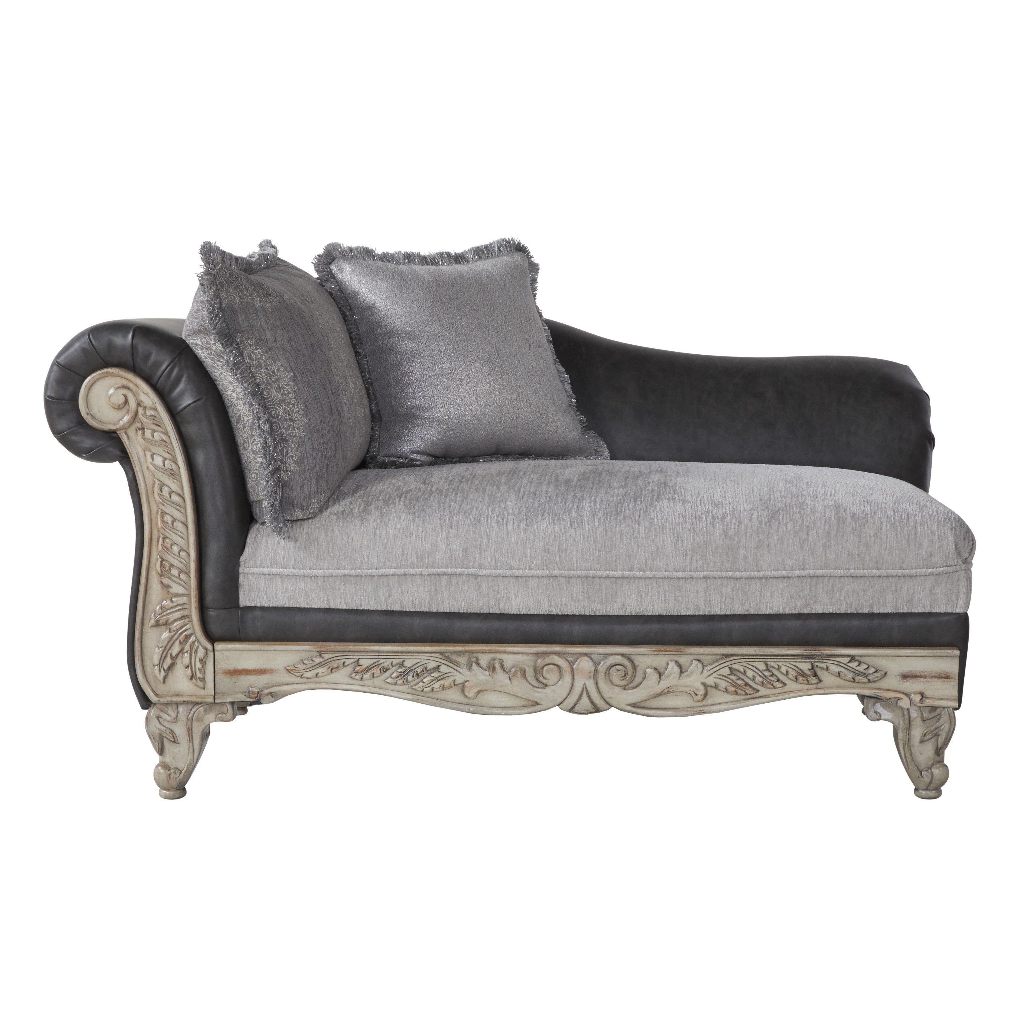San Marino 2-Tone Fabric and Wooden Frame Sofa Set - Modern Gray Living Room Furniture for Comfortable Lounge & Family Gatherings