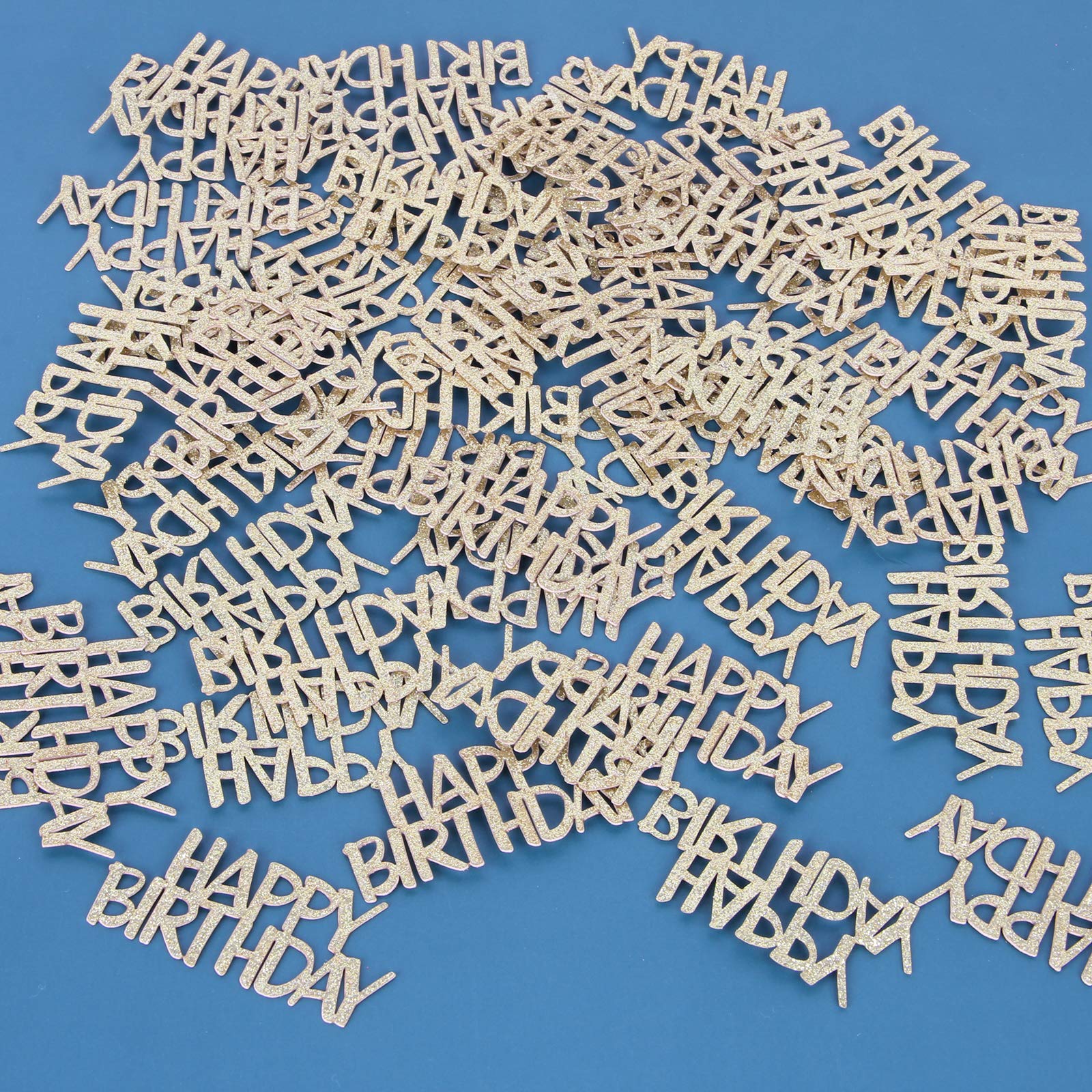 Gold Glitter Confetti for Birthday Party Decorations | Happy Birthday Table Scatter | Baby Shower & Celebration Party Supplies | Perfect for Tables, Cakes & Photo Backdrops