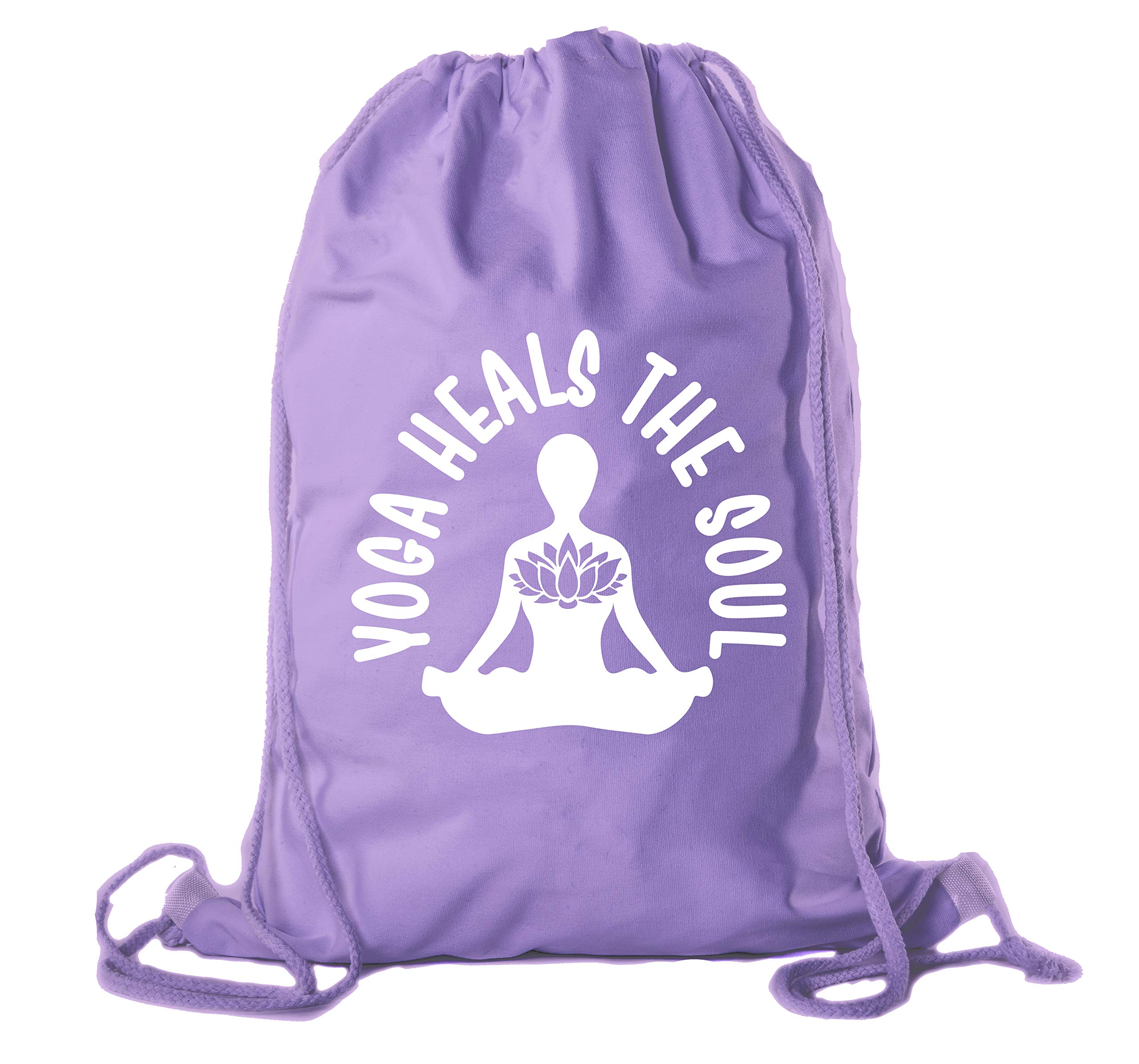 Premium Cotton Drawstring Yoga Gym Bag for Yoga Blocks & Clothes - Lightweight & Durable Workout Storage - Perfect for Yoga Studio, Gym, Travel & Fitness Classes