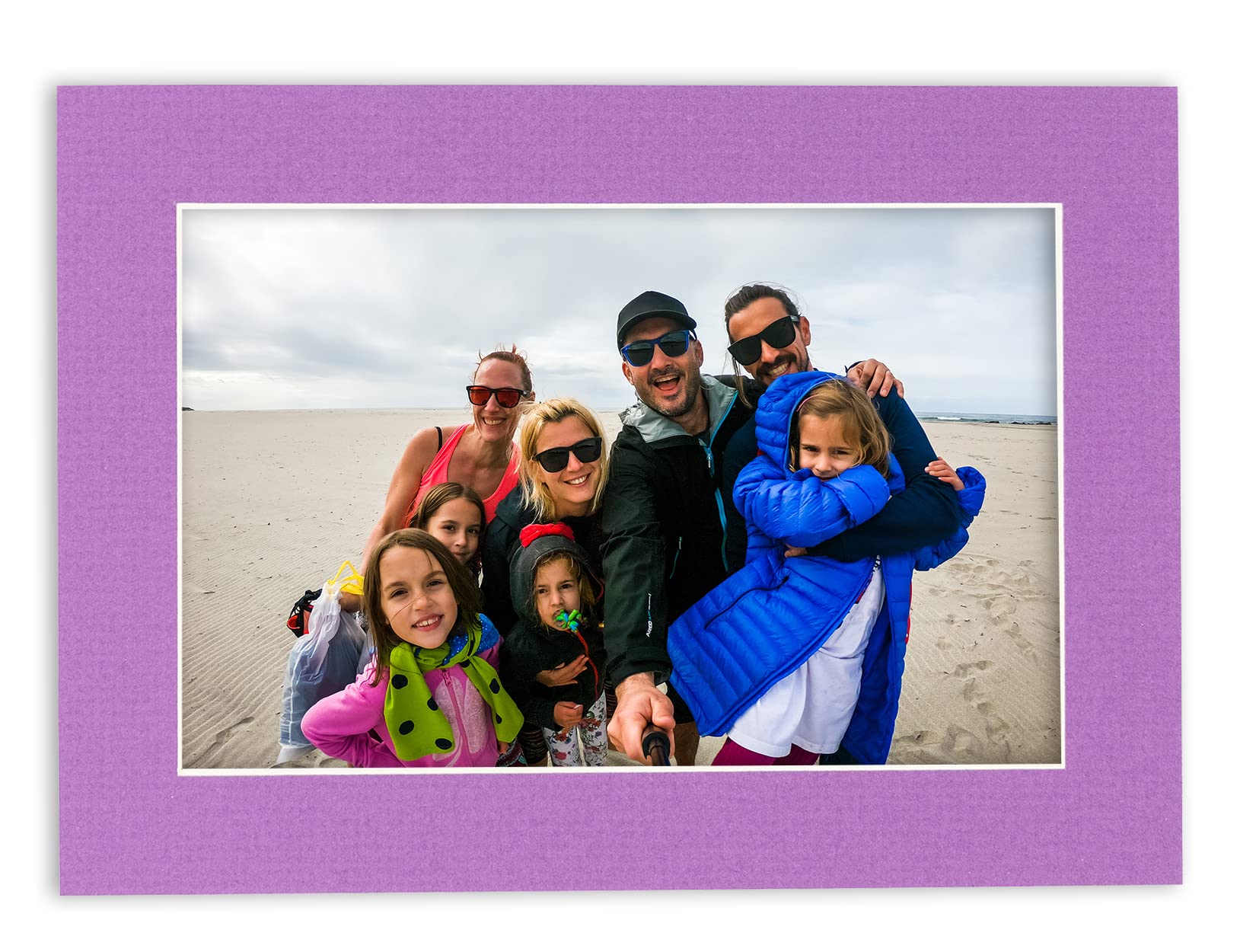 28x40 Acid-Free Dark Purple Precut Matboard with Bevel Cut for 26x36 Photos - Includes Backing Board & Self-Seal Crystal Clear Photo Mat Bag - 4-Ply Thickness for Picture Framing, Art Displays, and Professional Photography Presentations