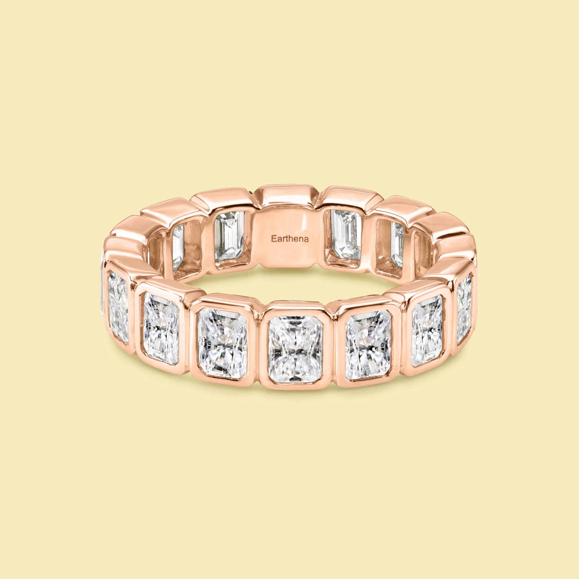 Radiant Cut Bezel Diamond Eternity Band - The Fiona | Elegant Wedding Ring for Women, Perfect for Anniversaries & Special Occasions