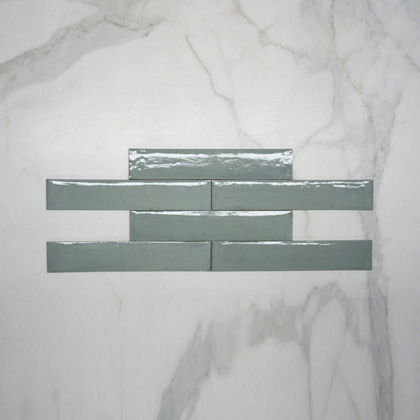 Aqua Theo Subway Tile 75x400mm Italian Porcelain Wall & Backsplash Tile - Perfect for Kitchen, Bathroom, and Shower Renovations