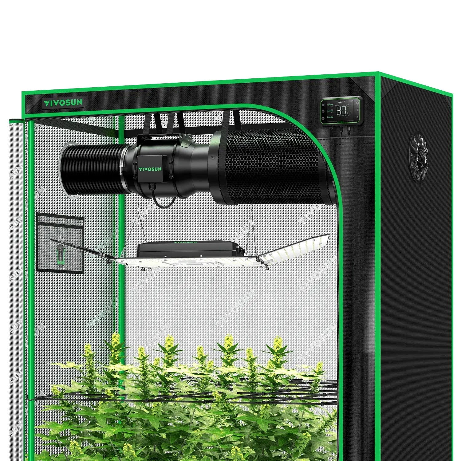 Vivosun Smart Grow Tent Kit for 3 Plants | 2' x 5' Indoor Hydroponic System - Perfect for Home Gardening, Seed Starting & Plant Cultivation