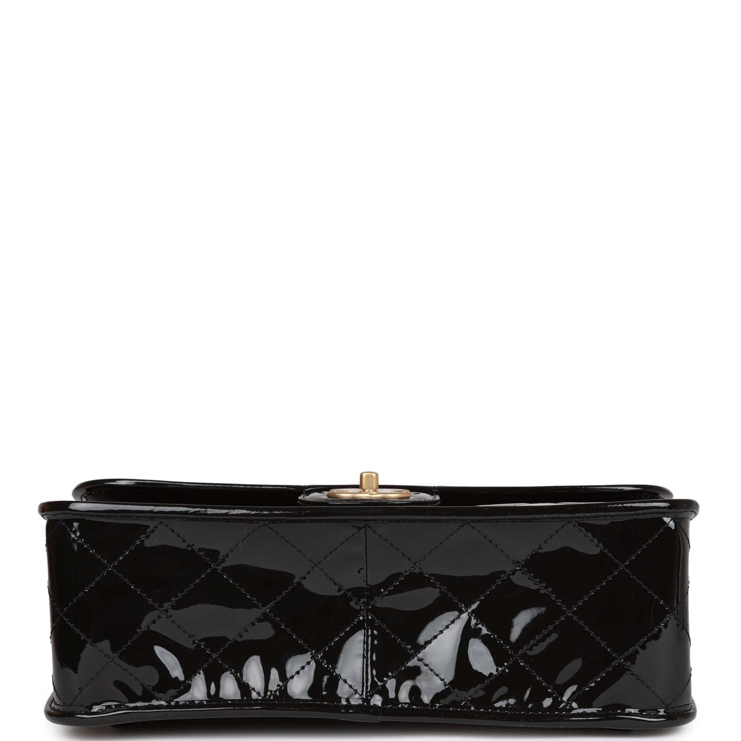 Chanel Large Flap Backpack Black Patent Leather with Antique Gold Hardware - Luxury Designer Backpack for Women, Perfect for Work, Travel & Everyday Use