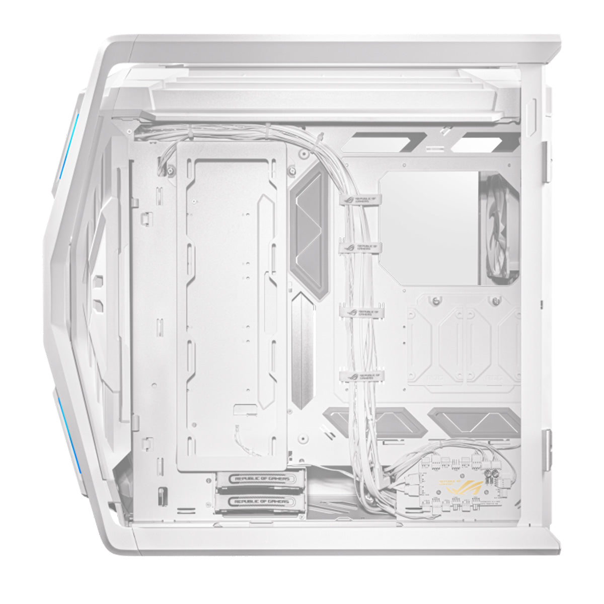 ASUS ROG HYPERION GR701 E-ATX Full Tower Gaming PC Case - White | High Airflow Design, Tempered Glass Side Panel | Perfect for Gaming Rigs & Workstation Builds
