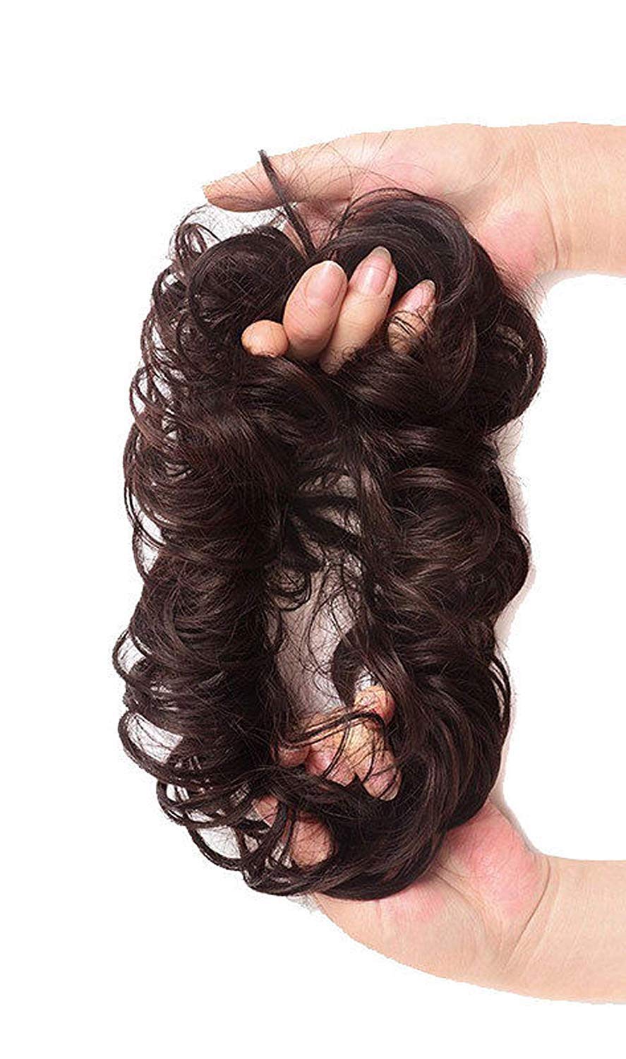 APOEM Hair Bun Extensions - 2-Piece Set for Women & Girls | Natural Color Hair Styling Accessories | Perfect for Updos, Ponytails & Special Occasions