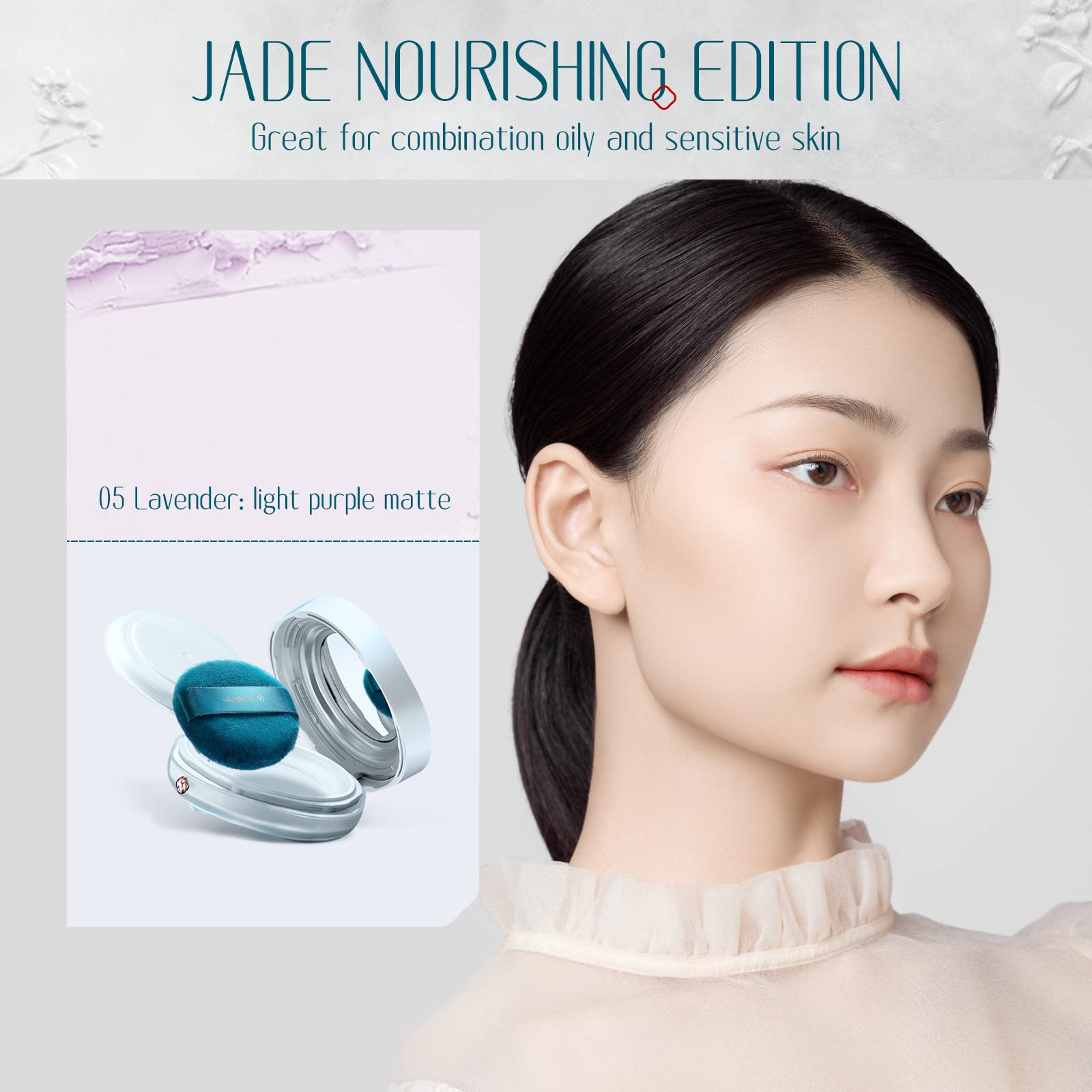 FLORASIS Flawless Jade Breathable Setting Powder - 05 Lavender | Translucent Loose Face Powder for Oily Skin & Makeup Setting | Perfect for Daily Wear & Photo Shoots