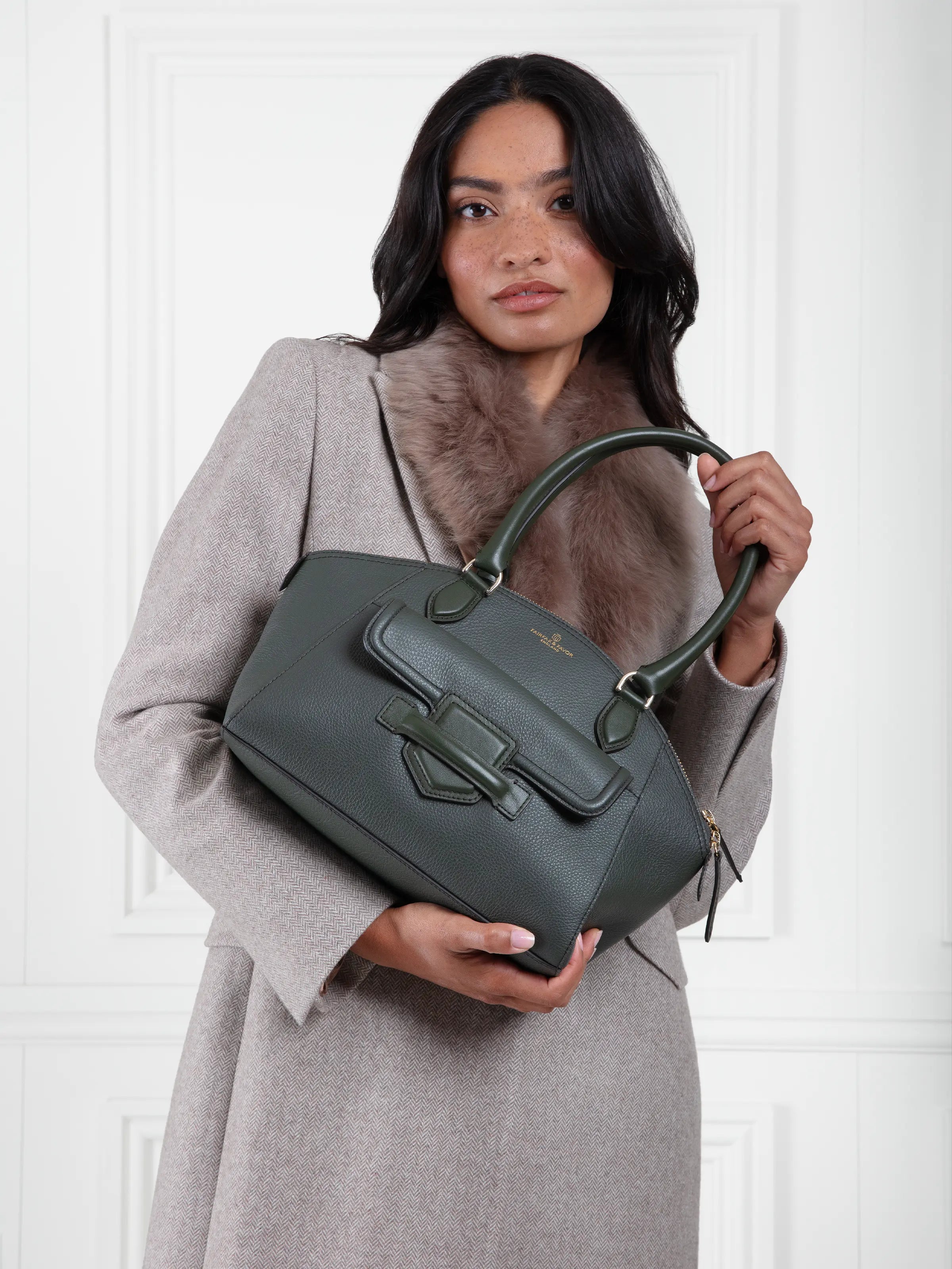 Mini Massingham Handbag - Premium Moss Green Genuine Leather Crossbody Purse for Women | Perfect for Work, Travel & Everyday Use