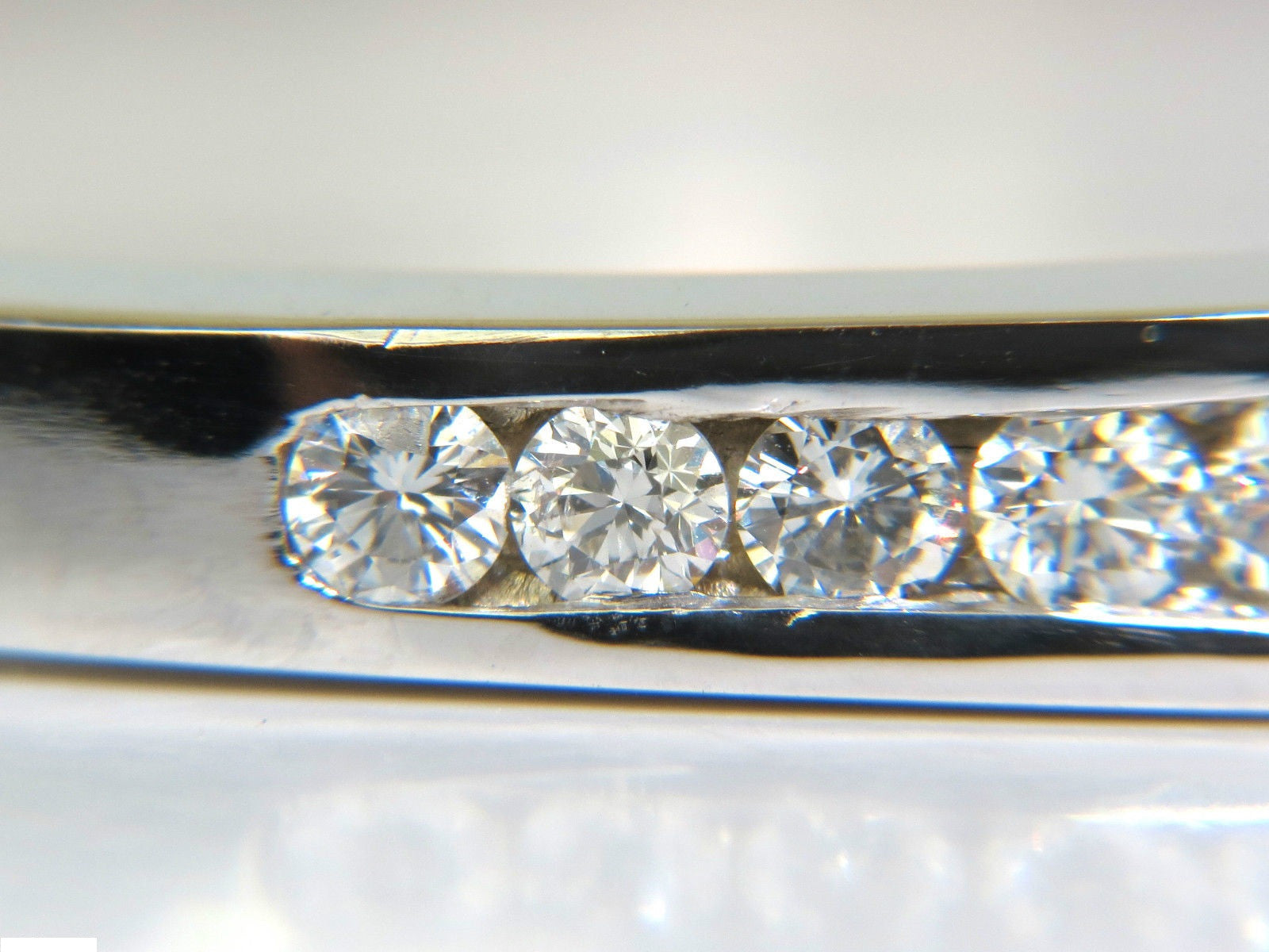 2.60CT Diamond Bangle Bracelet in 14KT Solid Gold with Button Lock (F/VS Clarity) - Elegant Jewelry for Weddings, Anniversaries & Special Occasions